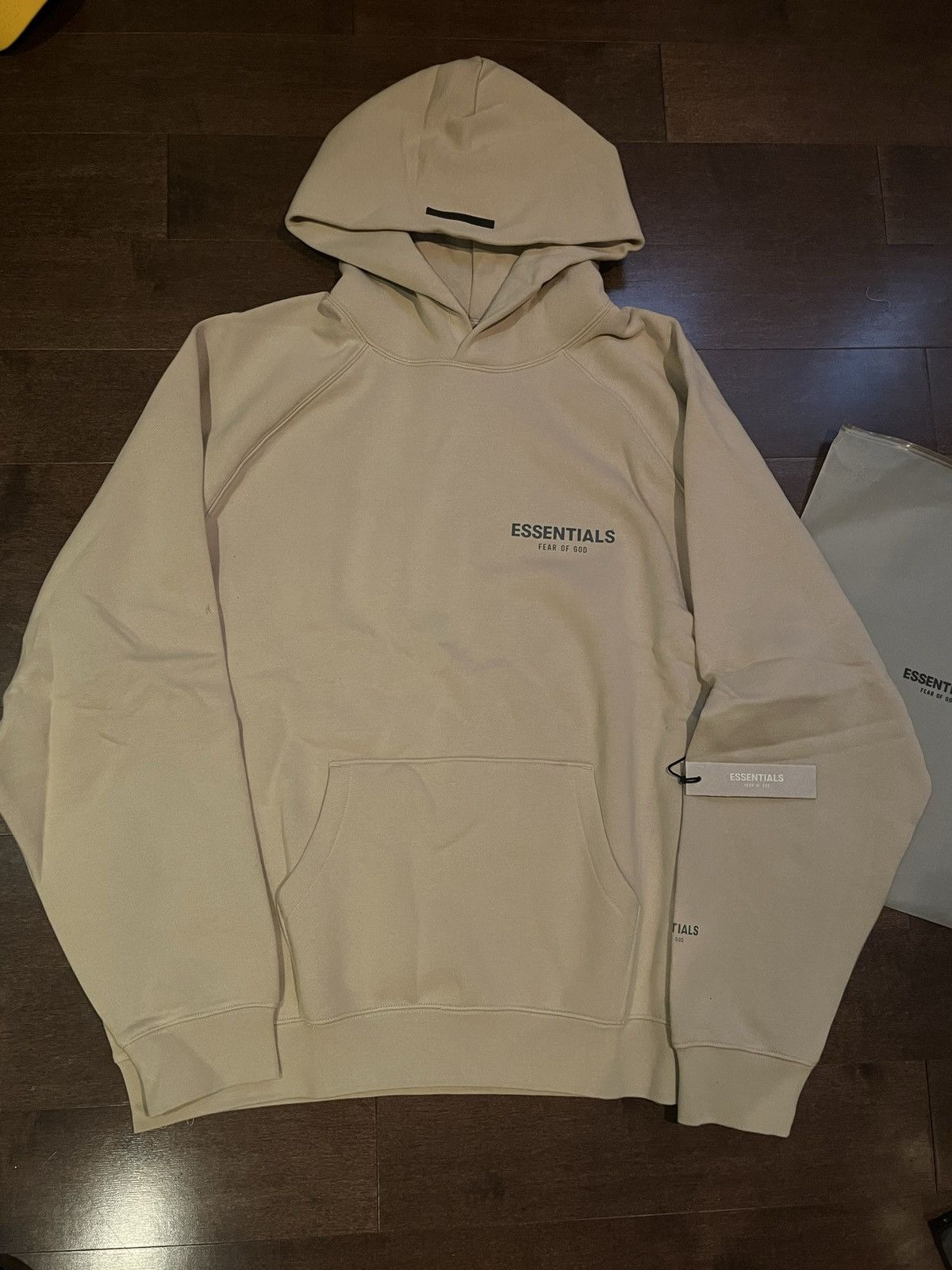 Essentials × Fear of God Essentials SSENSE Exclusive Beige Hoodie | Grailed