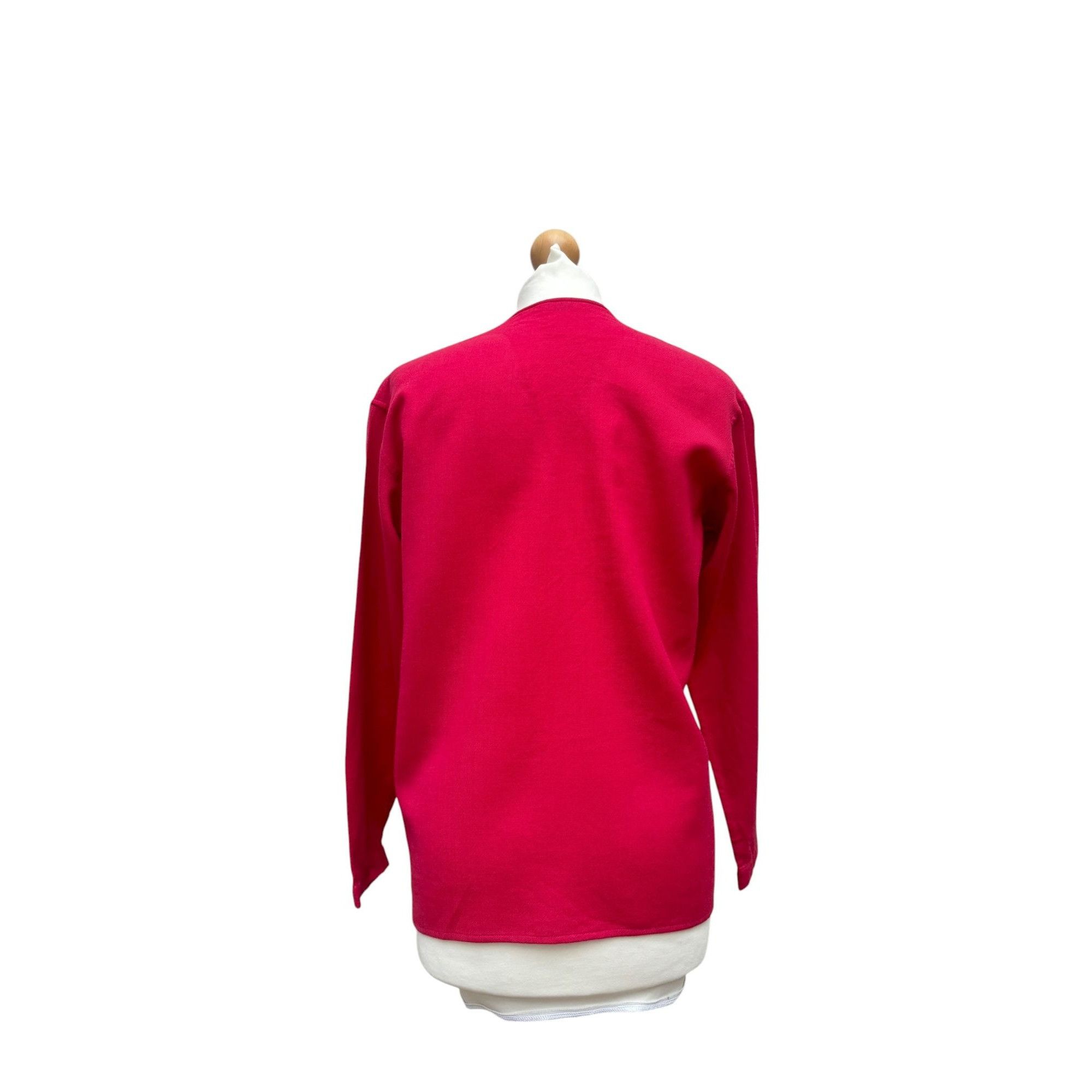 Yves Saint Laurent Vintage Pink Wool Cardigan with Gold Buttons Size M / US 6-8 / IT 42-44 - 6 Thumbnail
