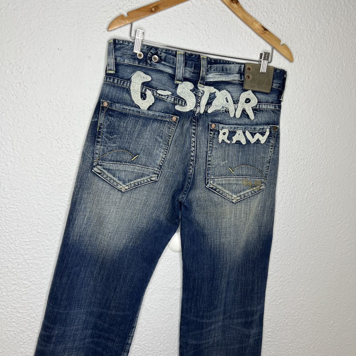 G-Star Raw Denim Jeans Pants Trousers Big Logo Cargo Baggy