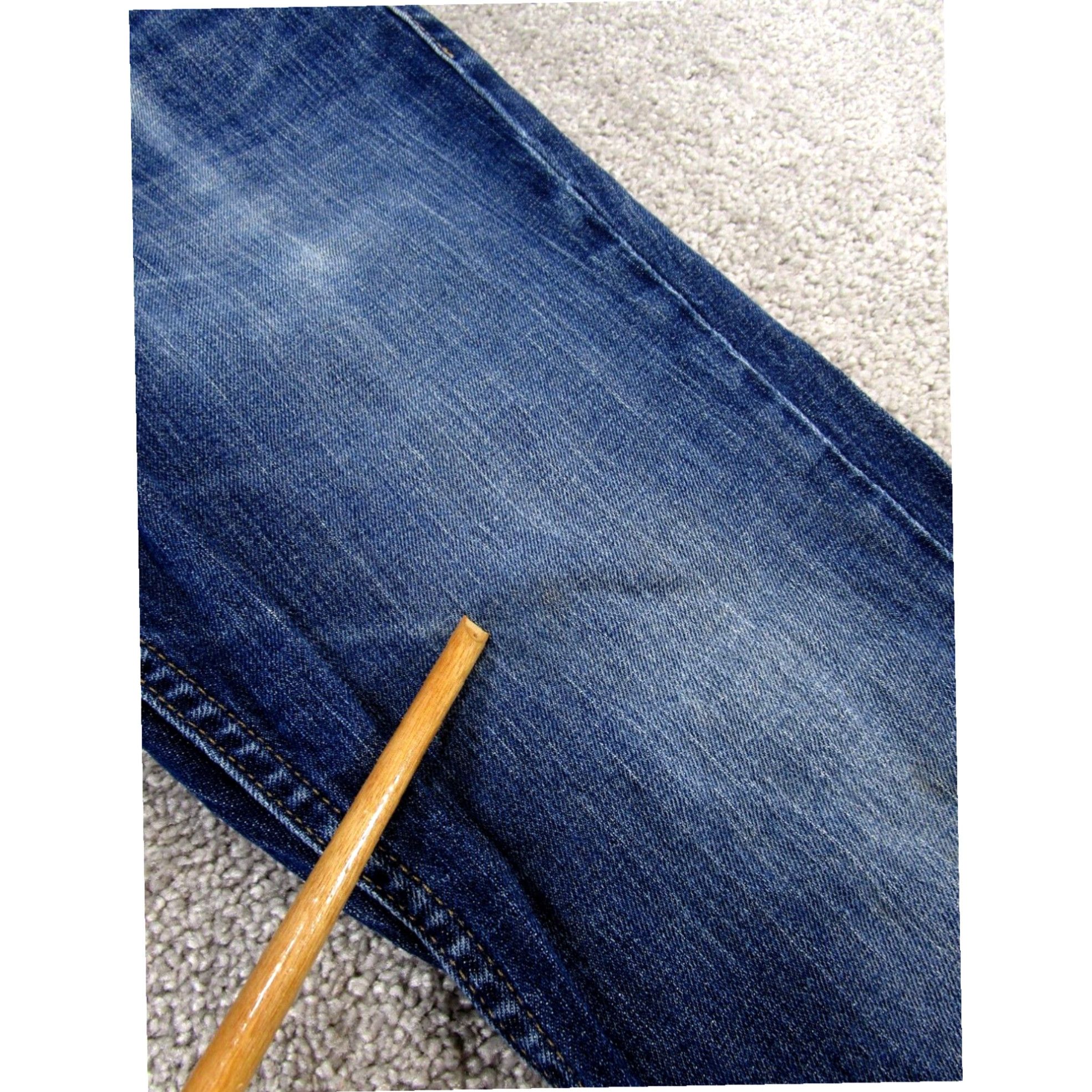 Bonobos Bonobos Mens Tailored Fit Jeans Dark Wash Ripped 32X30 Size US 32 / EU 48 - 3 Thumbnail