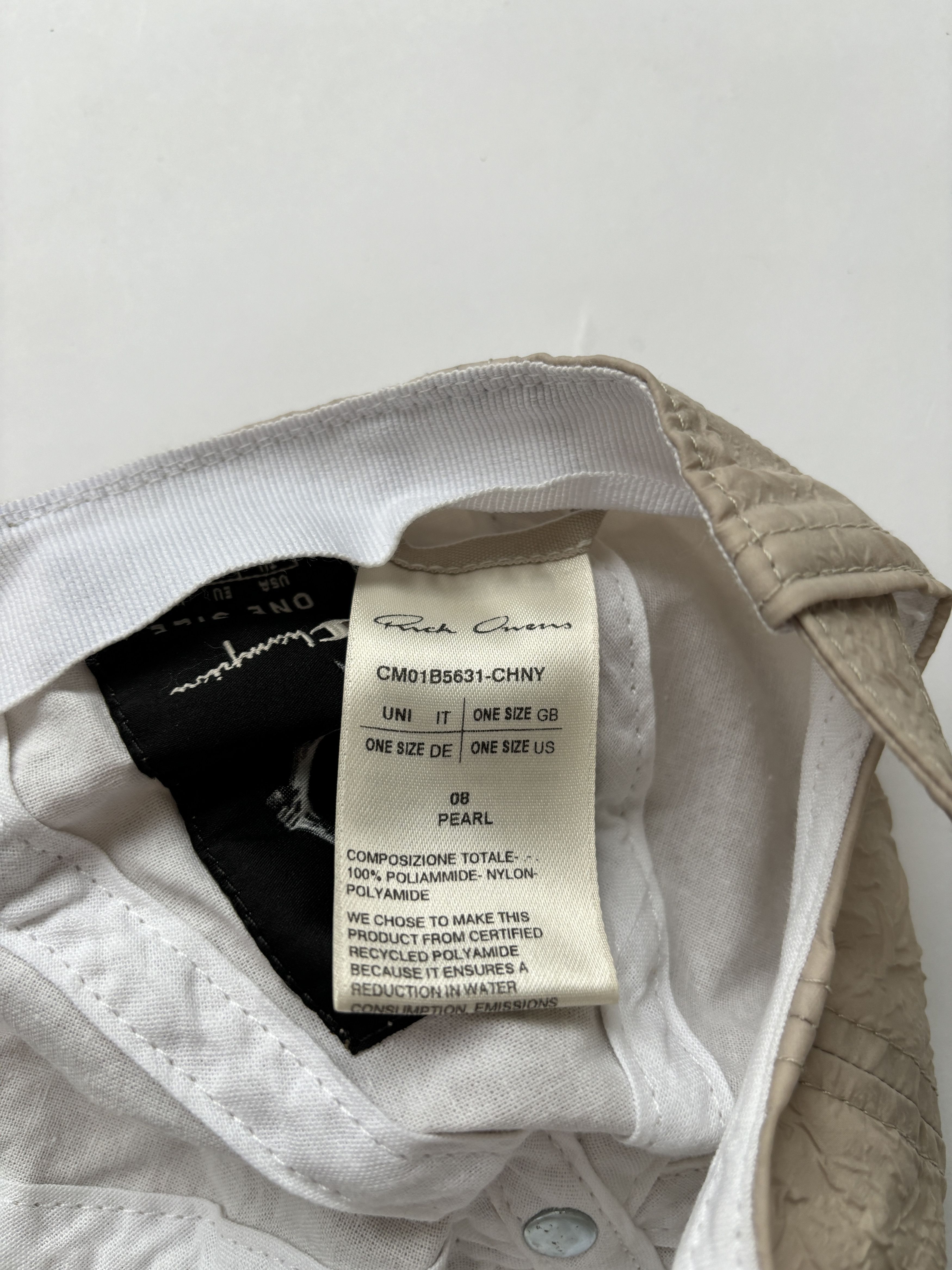 Champion × Rick Owens ⚡️QUICK SALE⚡️Rick Owens x Champion Pearl Beige Cap Size ONE SIZE - 5 Thumbnail