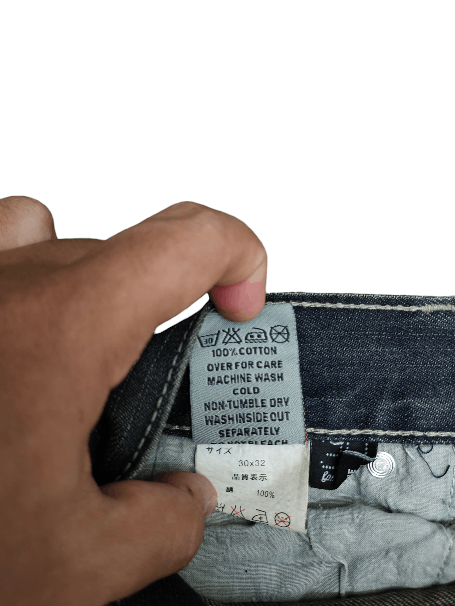 Comme des Garcons × Undercover Vintage Clone Devgru Clawmark Distress Faded Denim Jeans Size US 30 / EU 46 - 17 Thumbnail