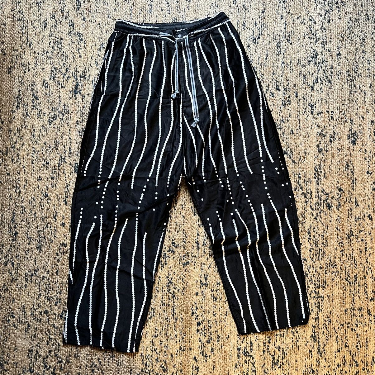 Kapital Pearl Drunk Stripe Easy Pants - Black Size 4 L XL Size US 34 / EU 50 - 1 Thumbnail