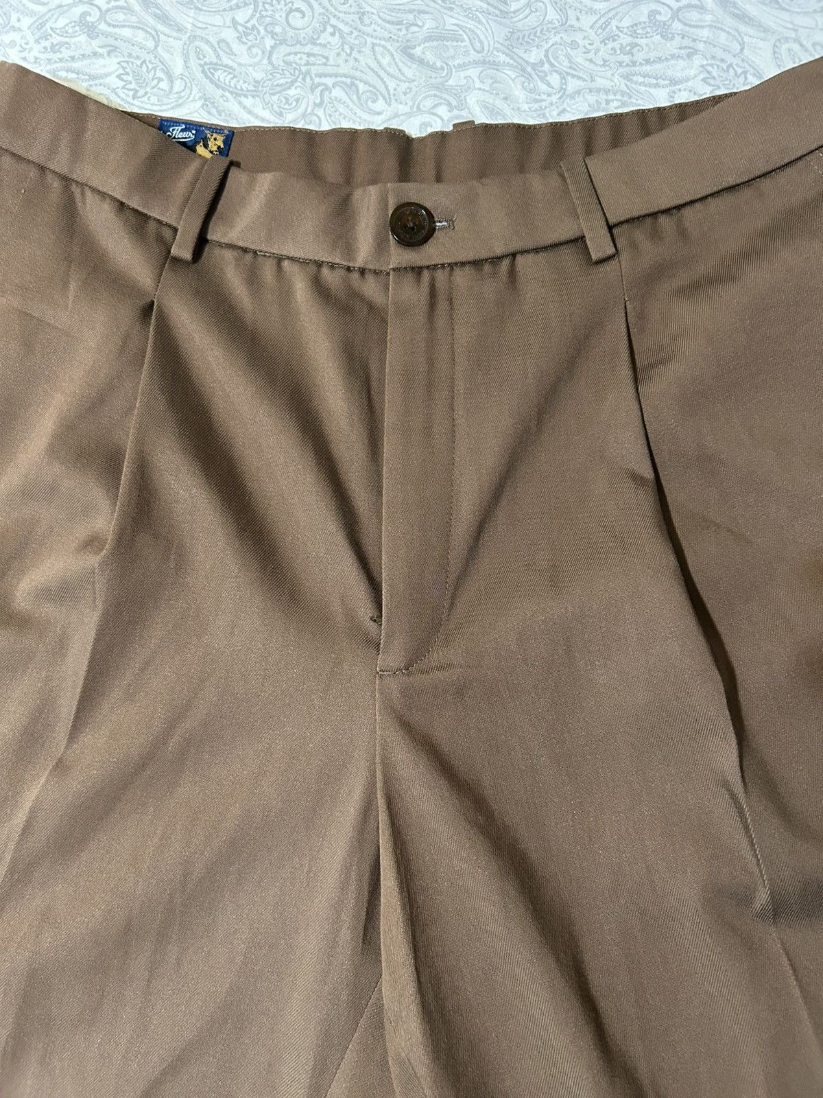 Golf le Fleur Golf Le Fleur Darryl Wide Pleated Trousers Brown Size 36 Size US 36 / EU 52 - 5 Thumbnail