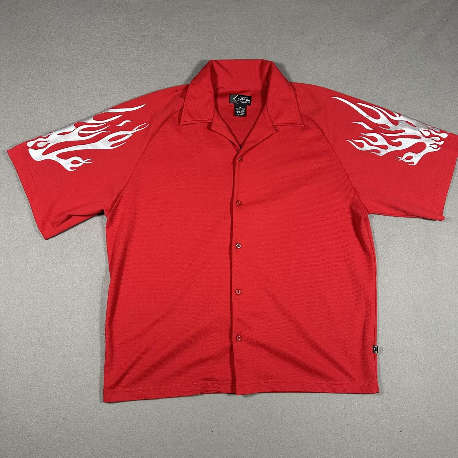 Other Vintage Y2k Chrome Flame Sleeve Button up Size US L / EU 52-54 / 3 - 1 Thumbnail