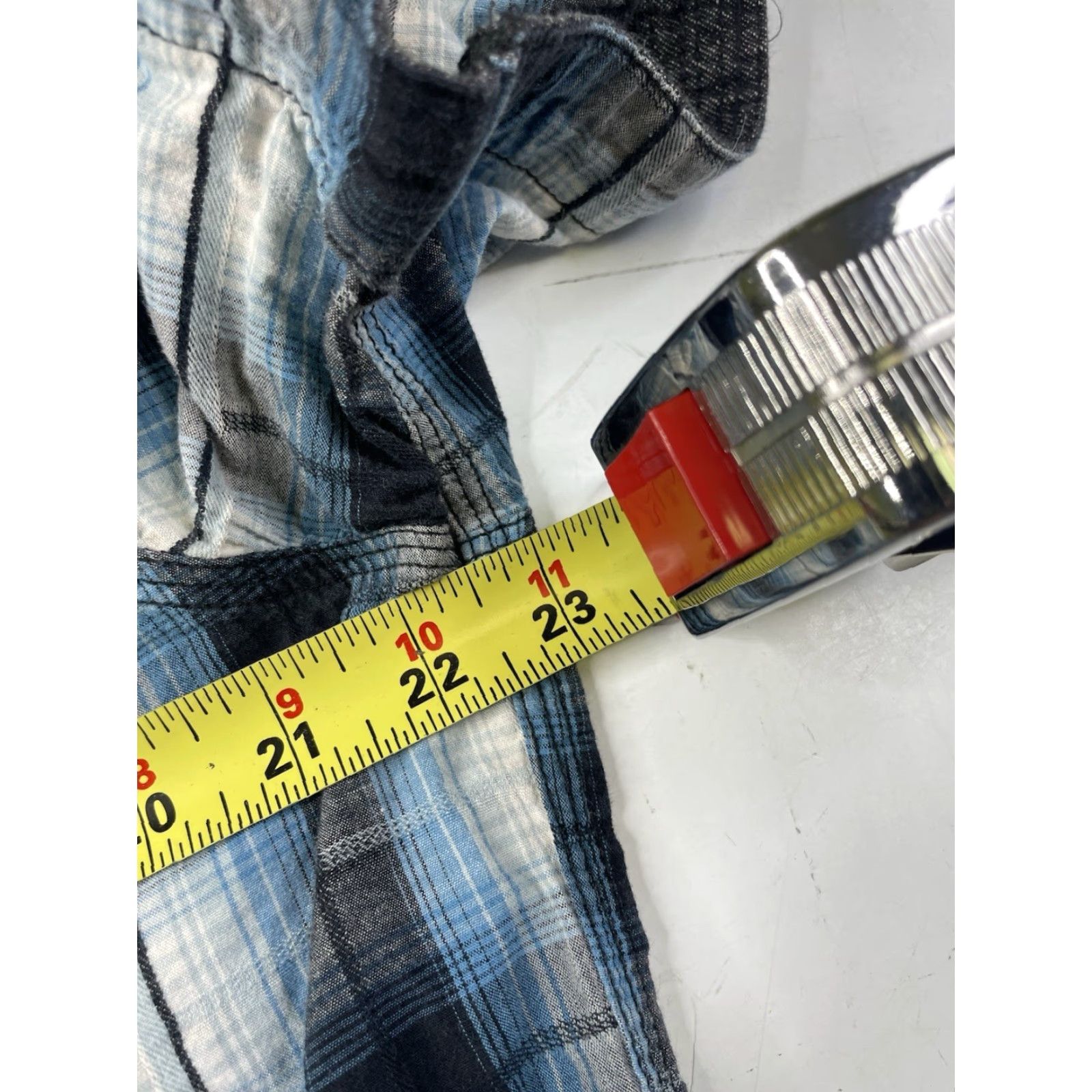 Harley Davidson Harley-Davidson Shirt XL Men Plaid Short Sleeve Button Up Blue Black with Embroidered Patches Size US XL / EU 56 / 4 - 6 Thumbnail