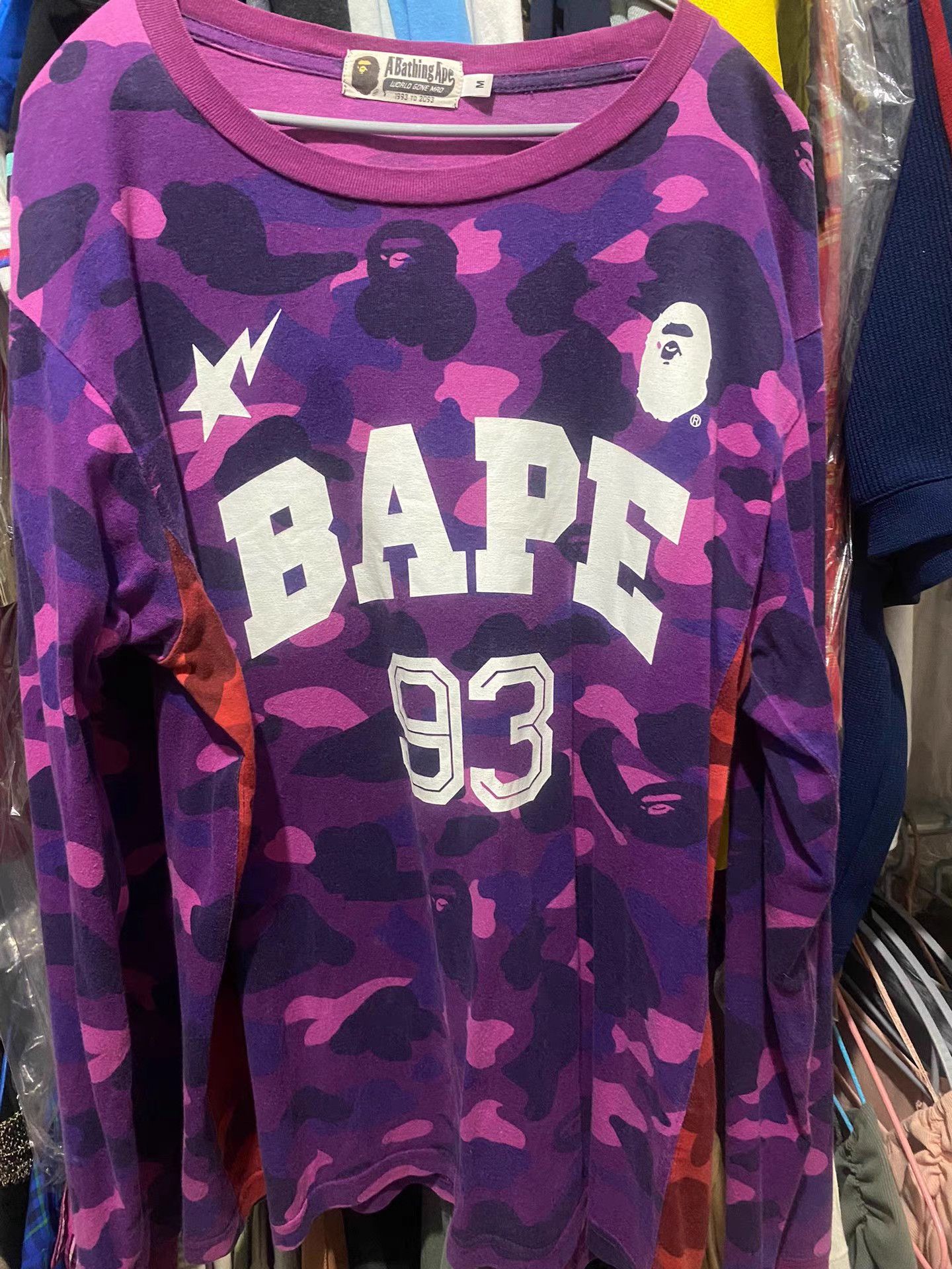 Bape BAPE Classic Camo Paneled Long Sleeve T-Shirt K10 Size US M / EU 48-50 / 2 - 1 Thumbnail