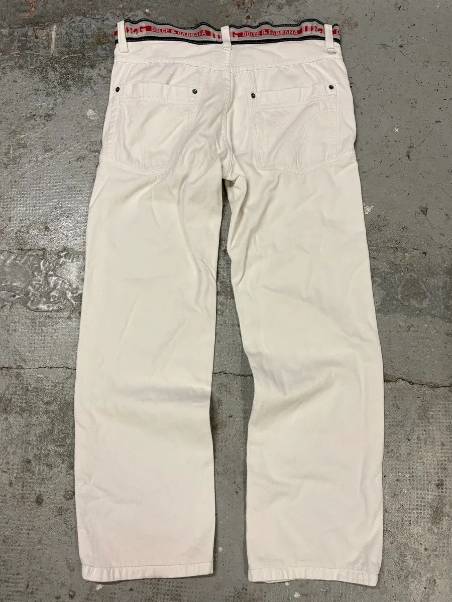 Designer × Dolce & Gabbana × Vintage 2000s Dolce & Gabbana White Distressed Pants Size US 30 / EU 46 - 7 Thumbnail