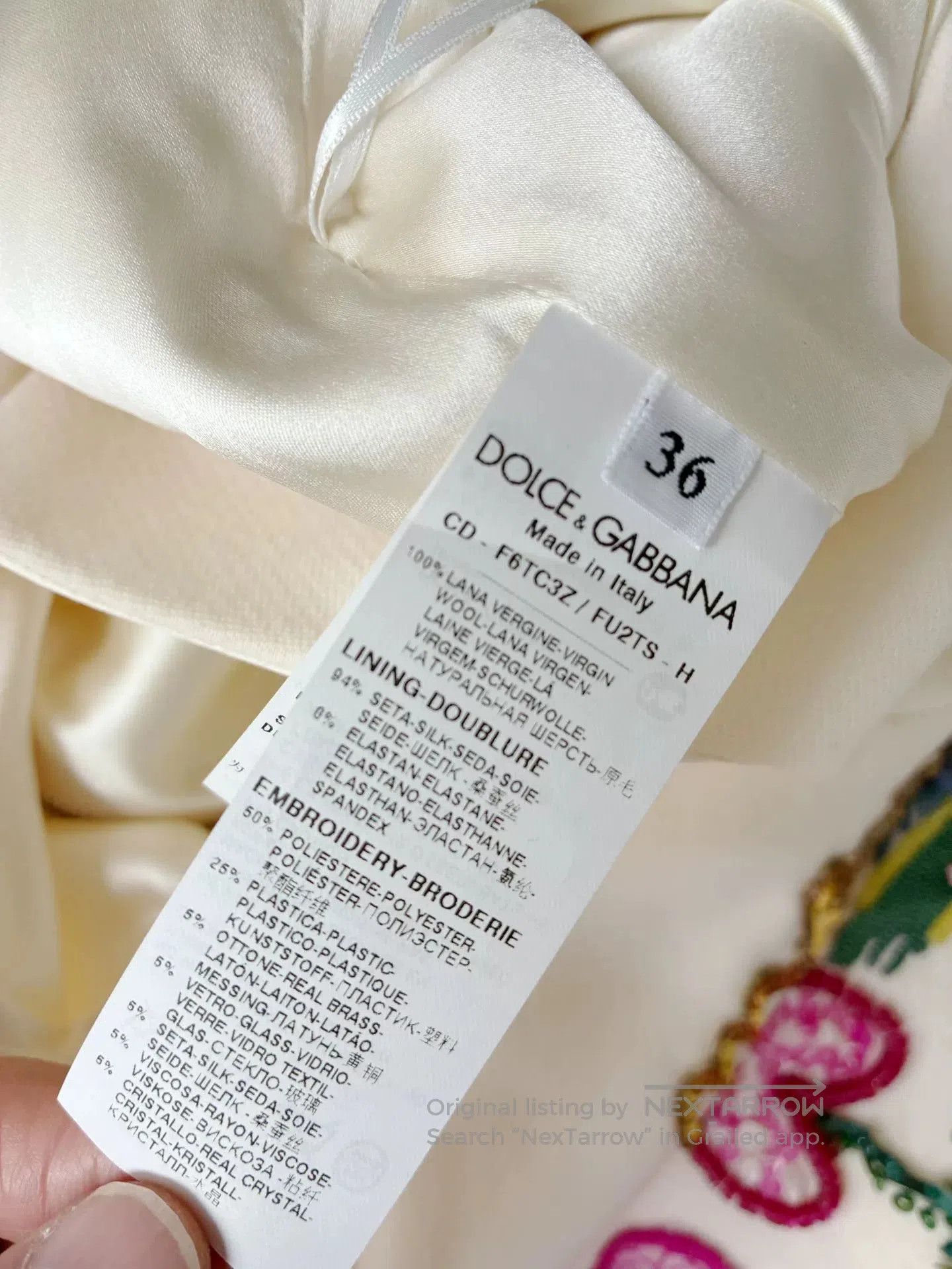 Dolce & Gabbana Dolce&Gabbana White Embroidered Dress. Size XS / US 0-2 / IT 36-38 - 7 Thumbnail