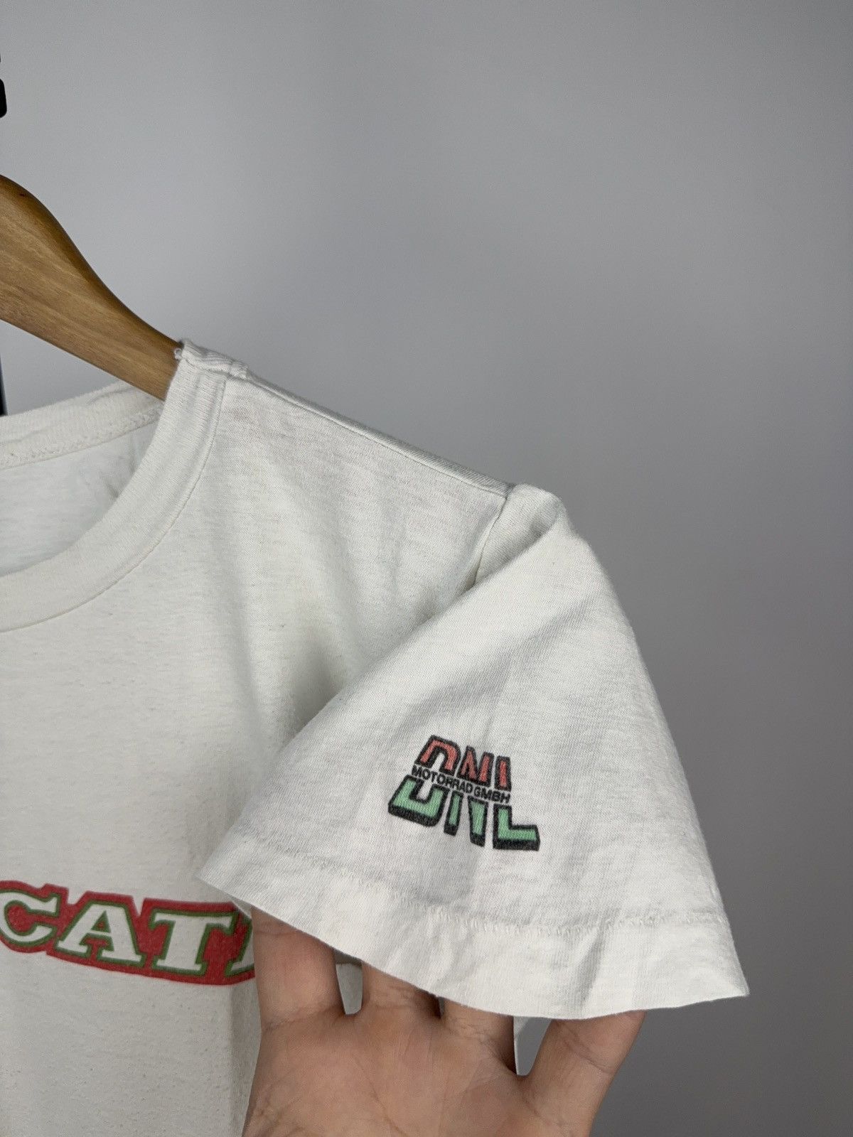Ducati × Vintage 80s Ducati x DNL Motorrad Helmet Graphic T-Shirt White S Size US S / EU 44-46 / 1 - 7 Thumbnail