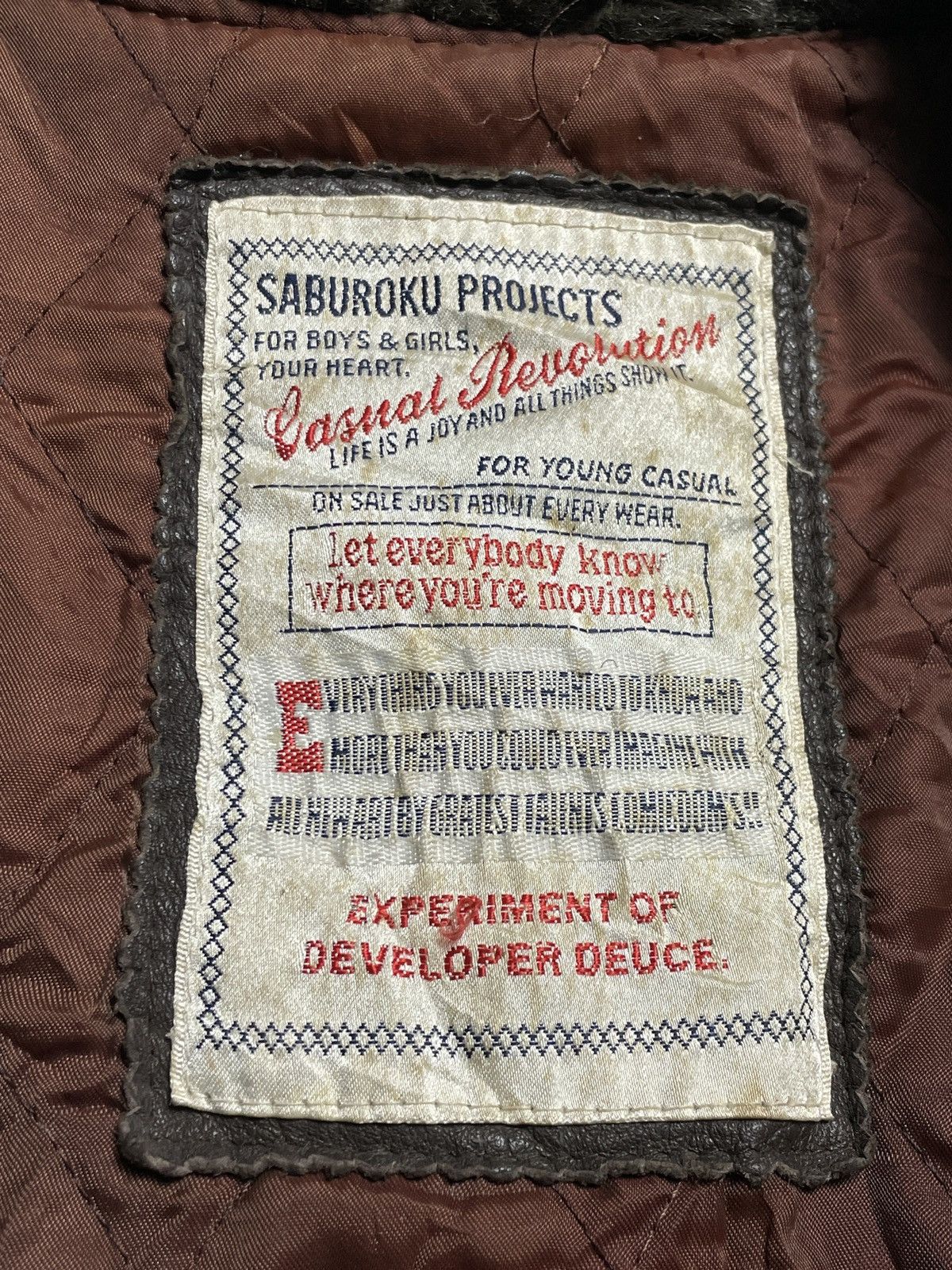 Japanese Brand 1950’s Saburoku Projects - Double Breasted Cow Leather Coat Size US L / EU 52-54 / 3 - 8 Thumbnail