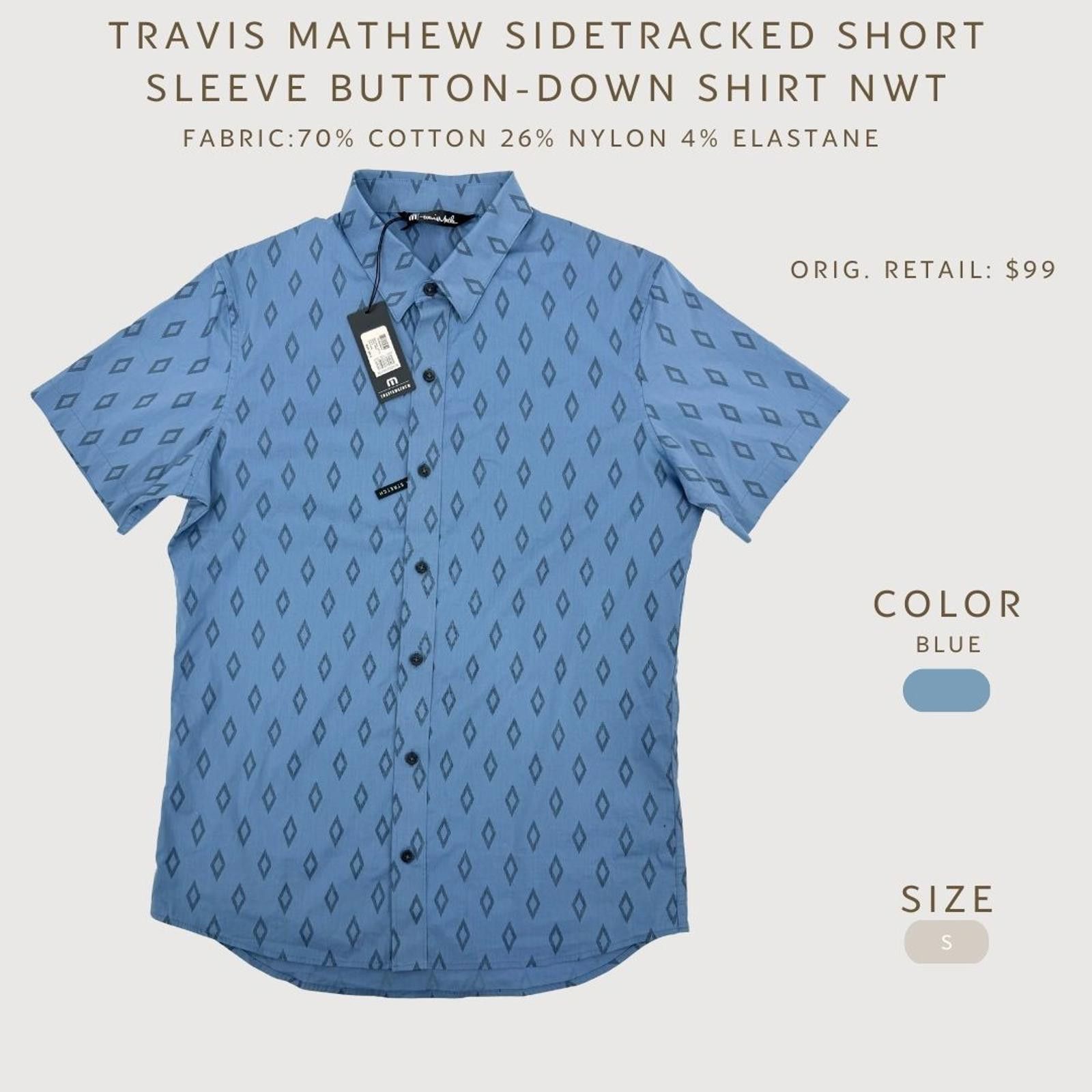 TravisMathew TravisMathew Sidetracked Button Down Shirt NWT Blue Print S Size US S / EU 44-46 / 1 - 3 Thumbnail