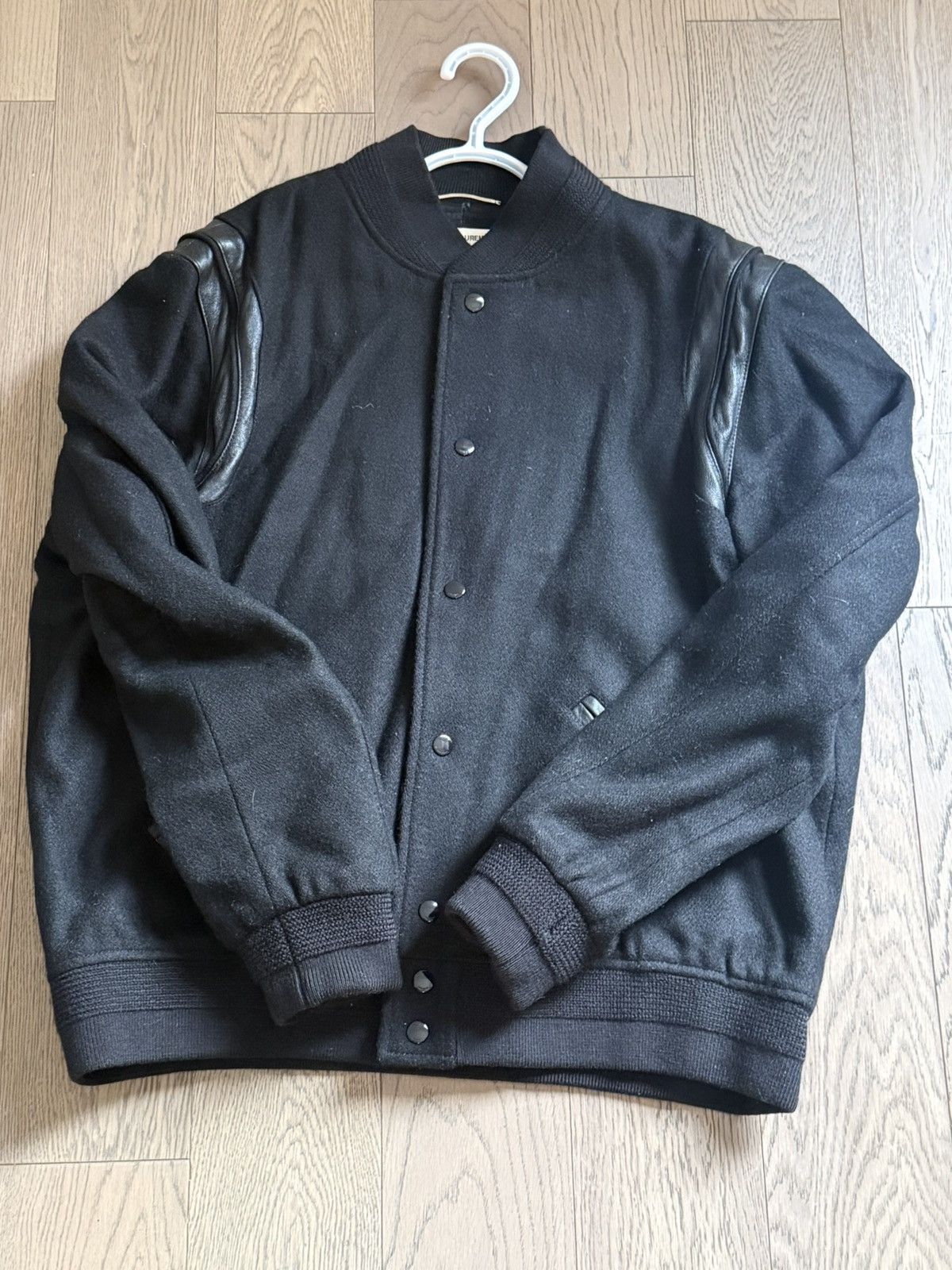Saint Laurent Paris SZ 54 Saint Laurent Black Wool Teddy Jacket Size US L / EU 52-54 / 3 - 1 Thumbnail
