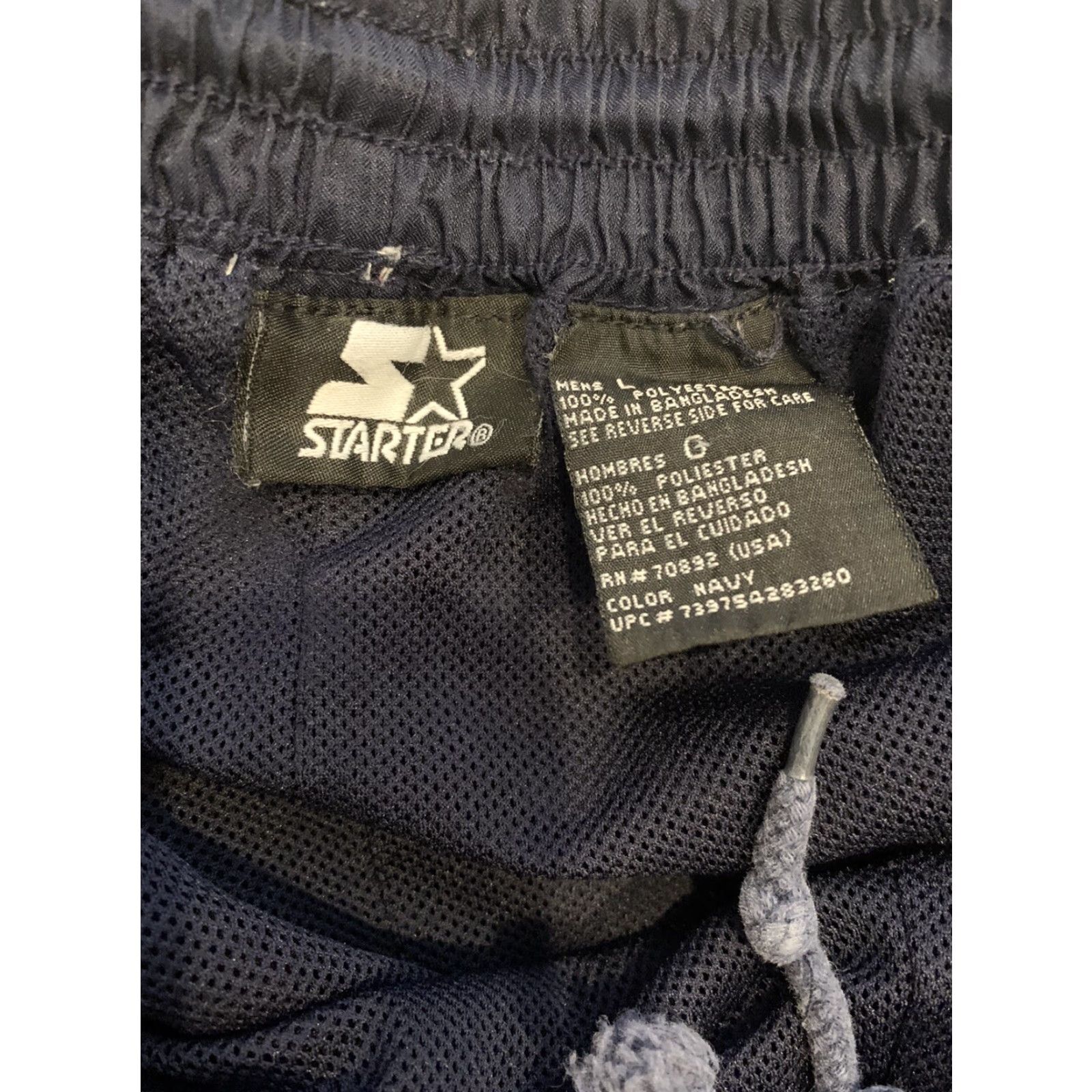 Starter VINTAGE Starter Track Pants Size Large Pockets Drawstring Blue 90s Sports Logo Men Pants Regular Large Blue Size US 33 - 5 Thumbnail