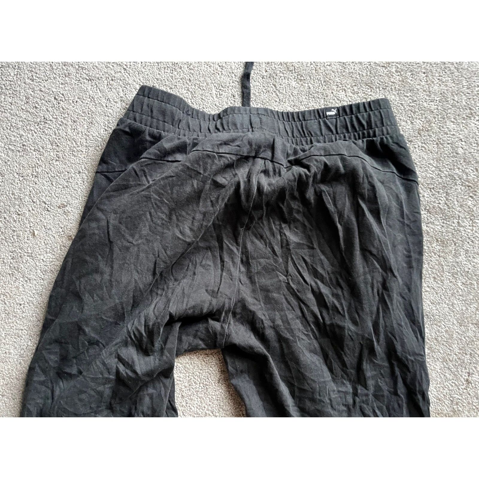 Puma PUMA Cargo Jogger Sweatpants Men's Medium Black - 2 Pockets Sweatpants Pant Athletic Casual Regular Inseam 29 in Black Mens Sports Activewear Pants Size US 31 - 4 Thumbnail
