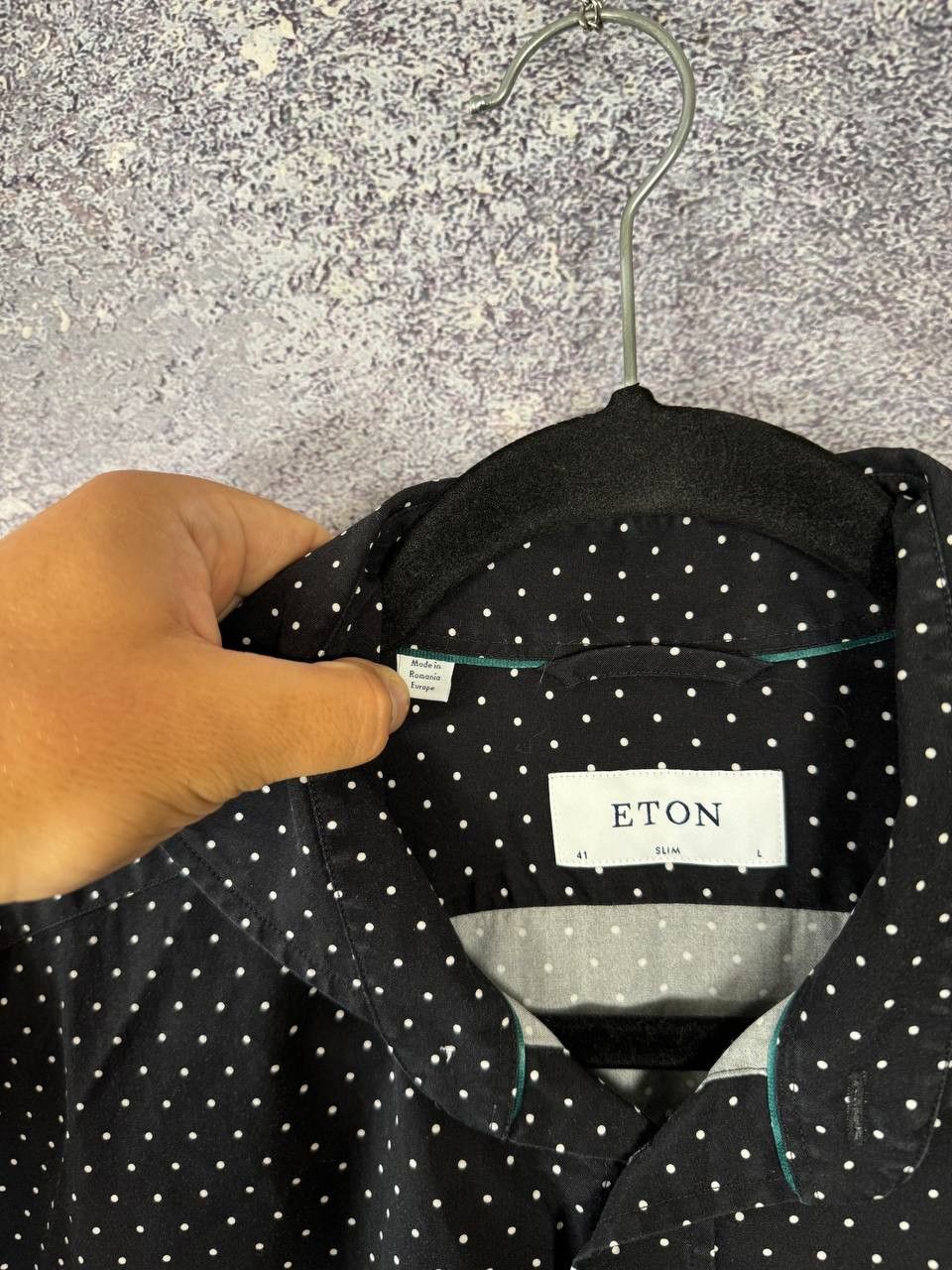 Eton Eton Shirt Large Black Dress Button Up Spread Collar Size US L / EU 52-54 / 3 - 6 Thumbnail