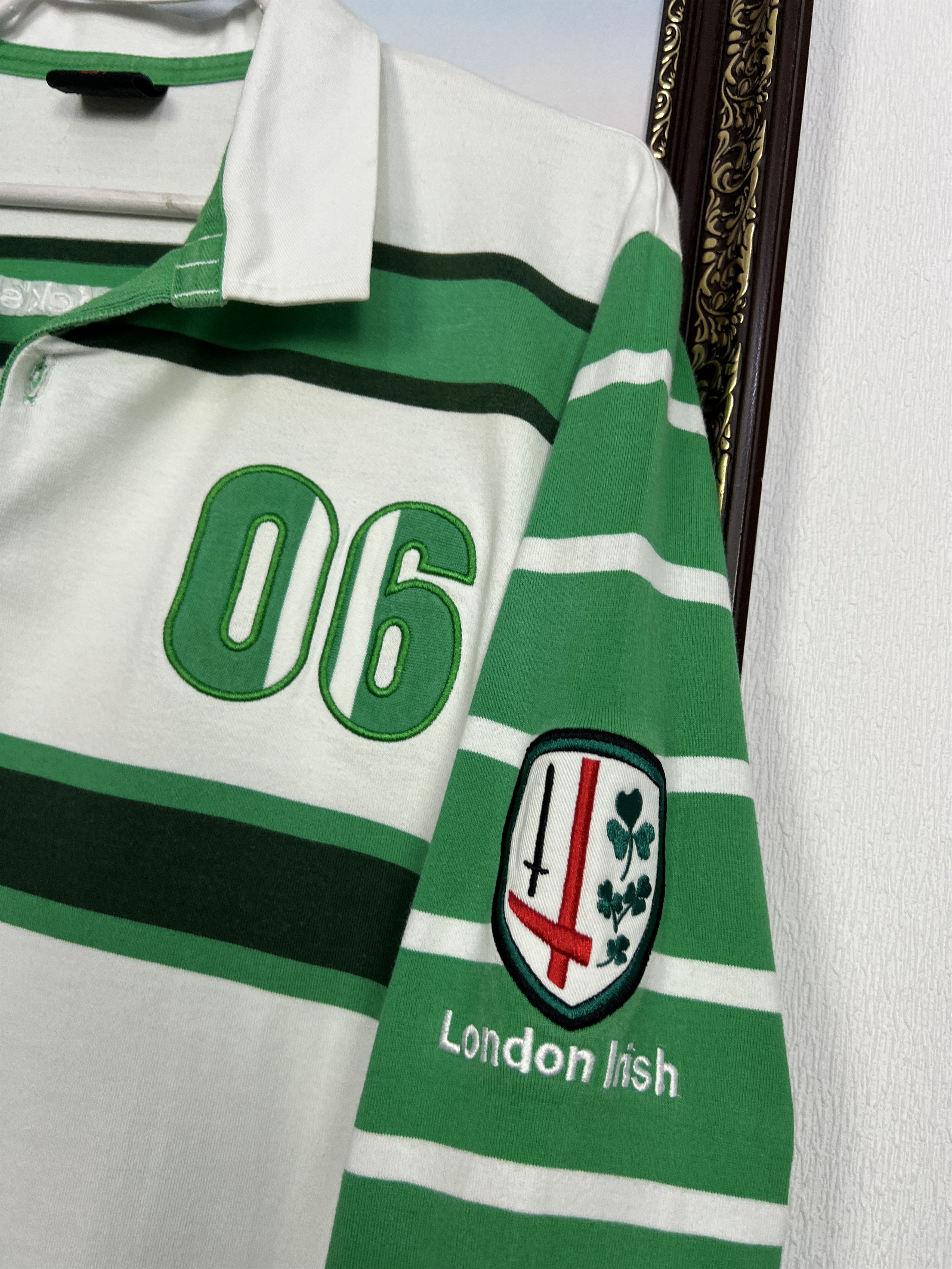 Canterbury of New Zealand London Irish St Patricks Day Rugby Union Shirt Jersey Size US L / EU 52-54 / 3 - 4 Thumbnail