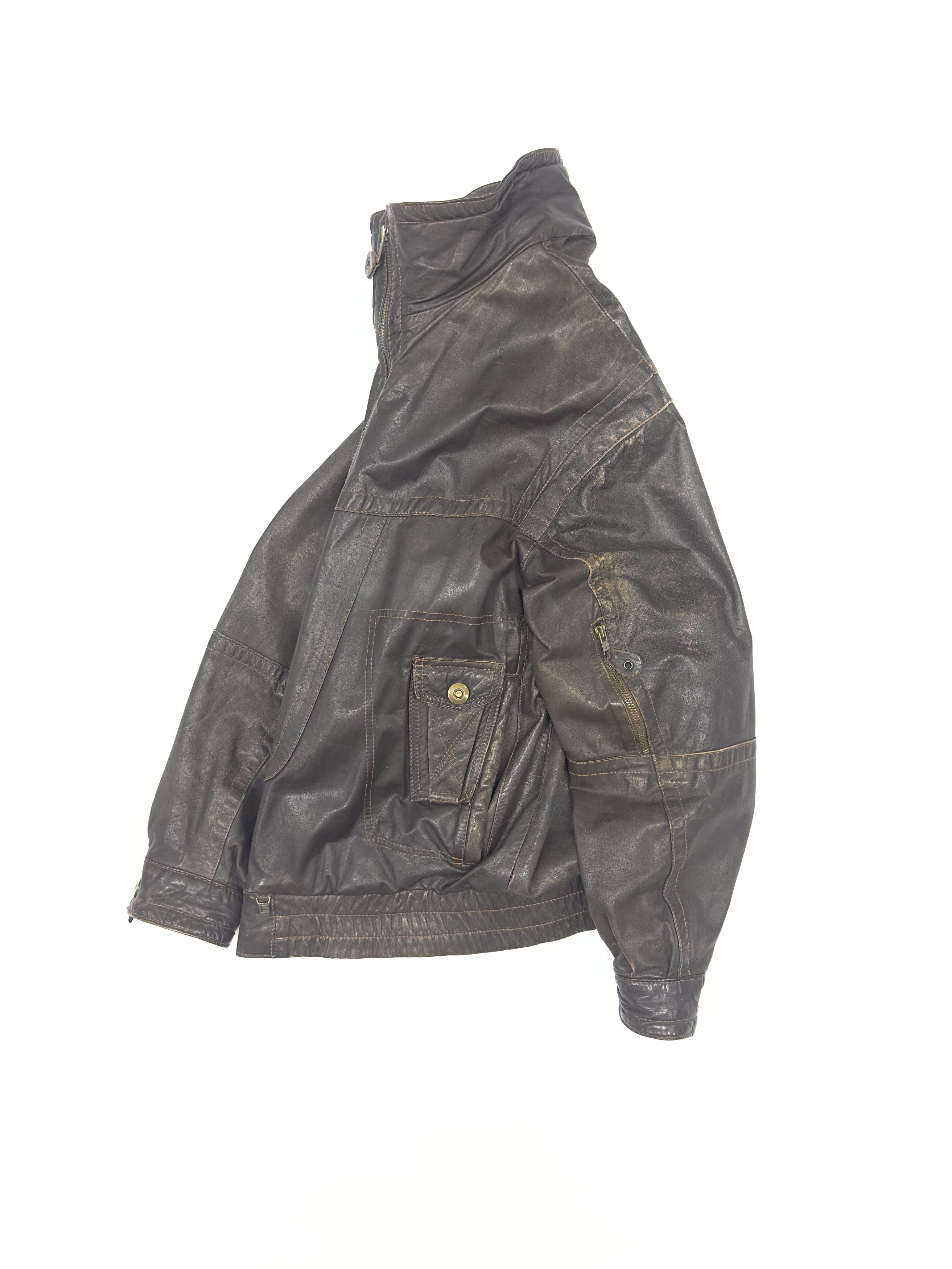 Angelo Litrico Angelo Litrico Vintage Leather Asymmetrical Jacket Size US L / EU 52-54 / 3 - 1 Thumbnail