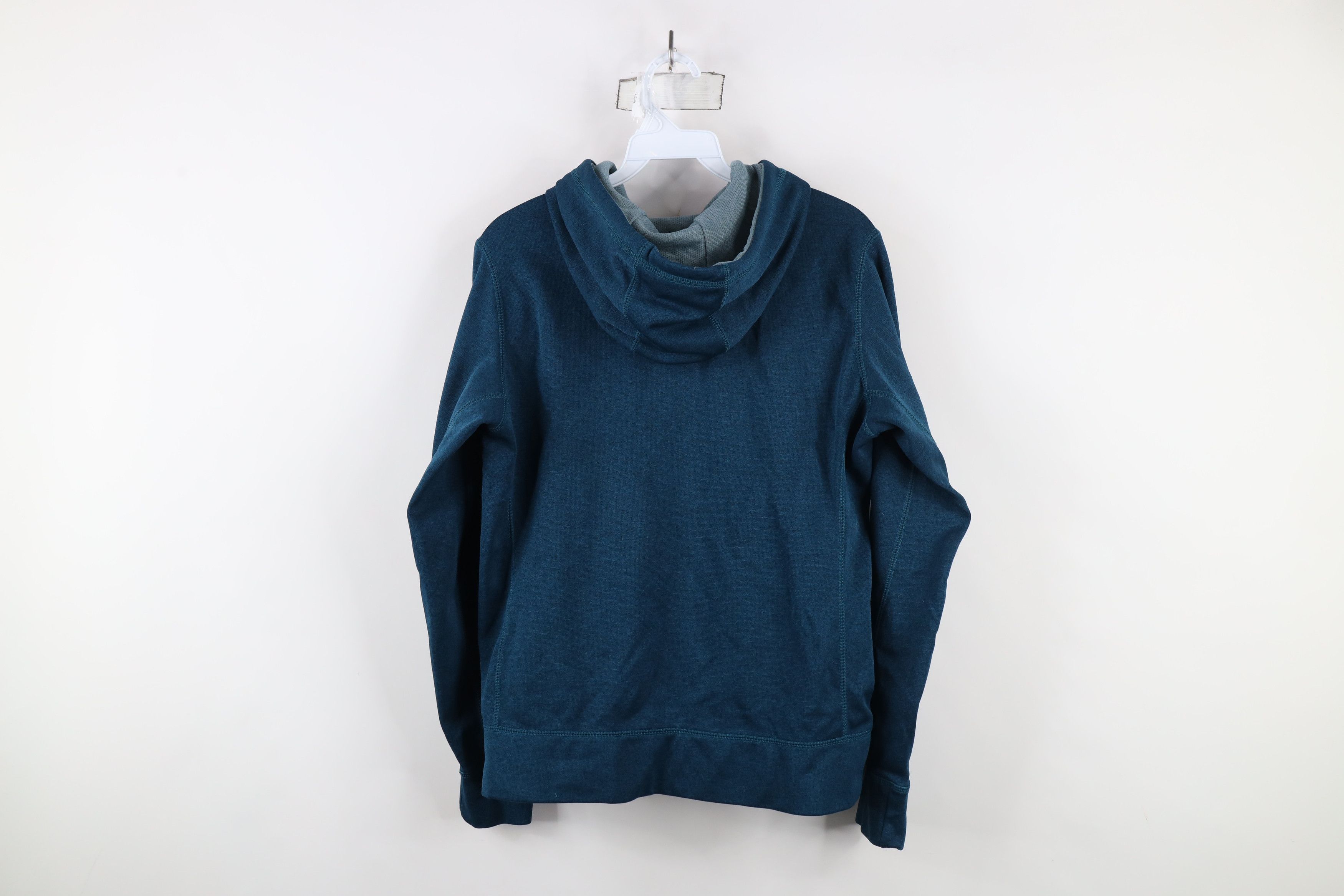 Carhartt × Vintage Vintage Y2K Carhartt Knit Hoodie Sweatshirt Heather Blue Size S / US 4 / IT 40 - 9 Thumbnail