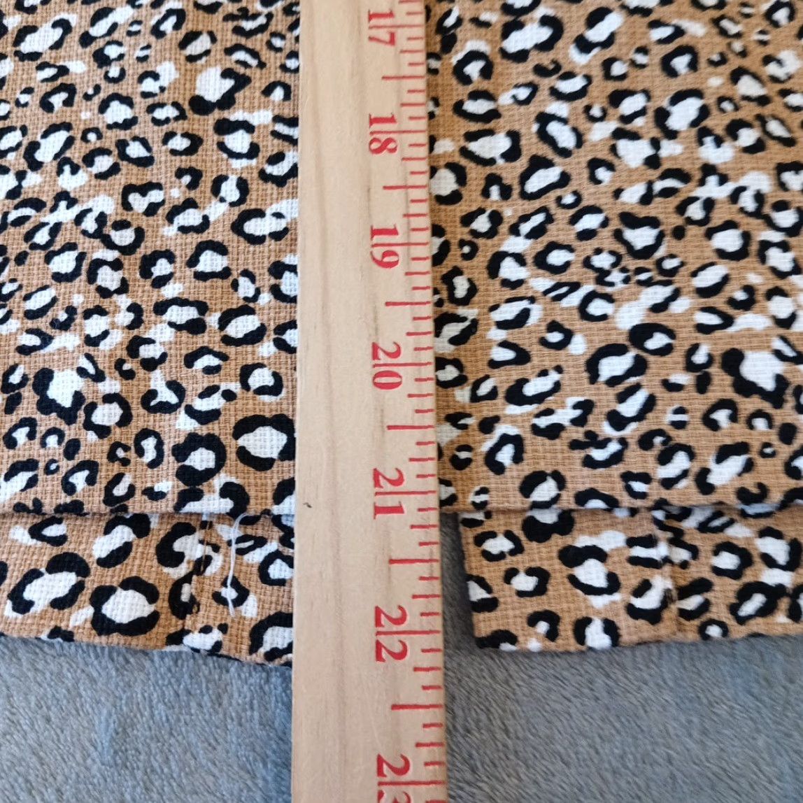 J.Crew J.CREW Skirt Knee Length Canvas Cotton Beige Animal Print Regular Size 6 Lined Slit Women High Searchability Size 28" / US 6 / IT 42 - 3 Thumbnail