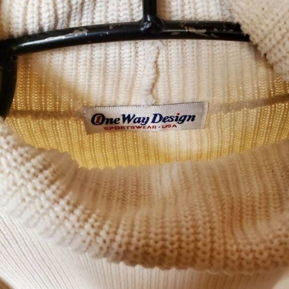 Vintage One Way Design Vintage Unisex Knit Turtleneck Long Sleeve Sz Size ONE SIZE - 3 Thumbnail