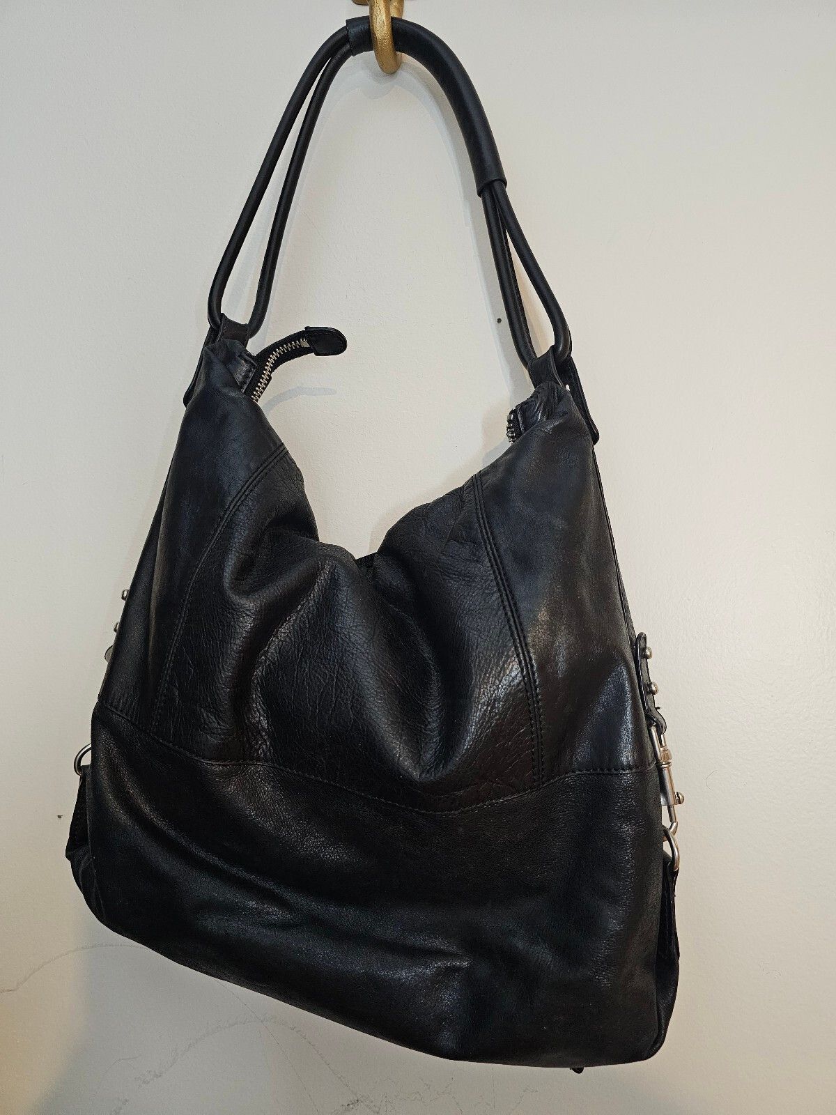 Club Monaco Purse Black Womens Shoulder Bag Boho, Women's — image 4 of 6