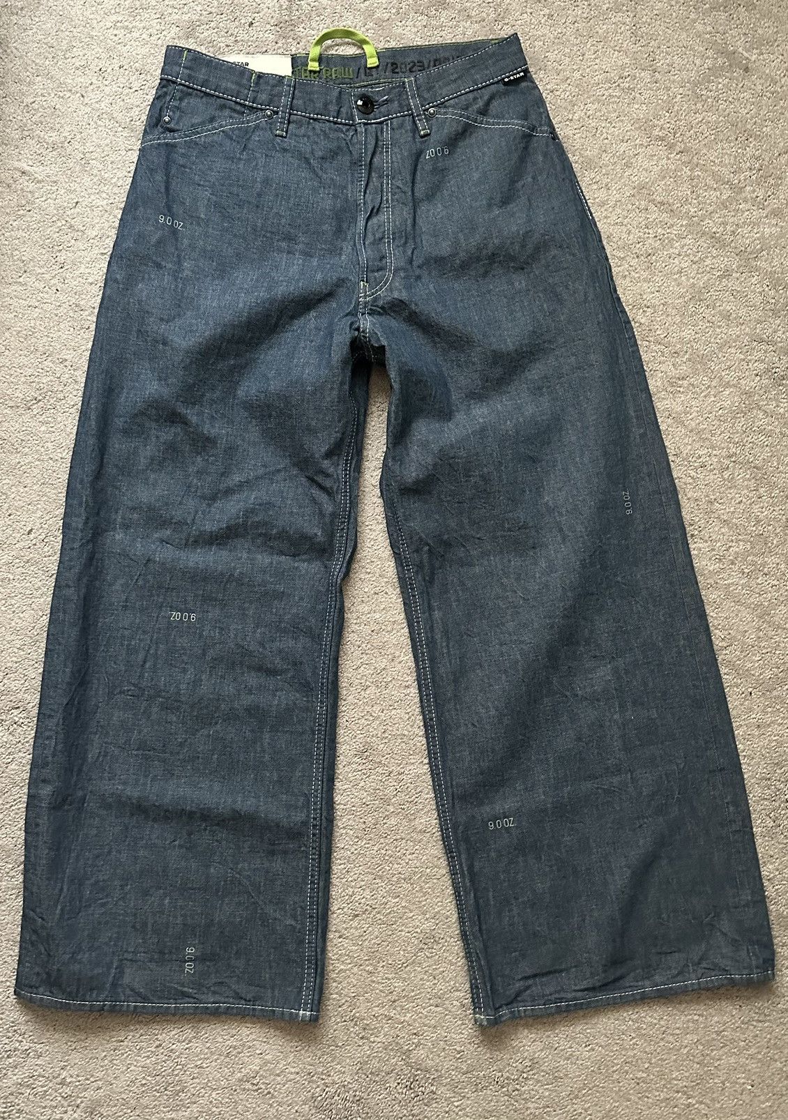 image of G Star Raw x Gstar Baggy Jeans in Raw Denim, Men's (Size 30)