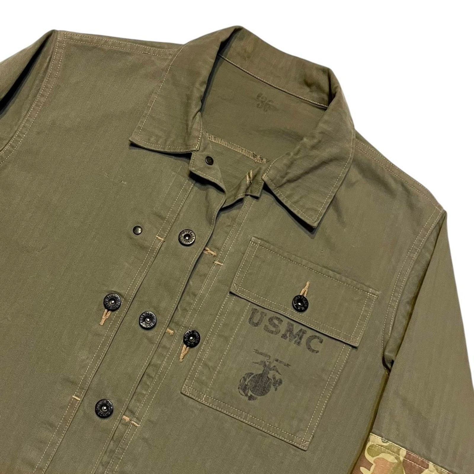 Buzz Rickson's Buzz Ricksons USMC Herringbone Utility Jacket frog skin camo Size US M / EU 48-50 / 2 - 5 Thumbnail