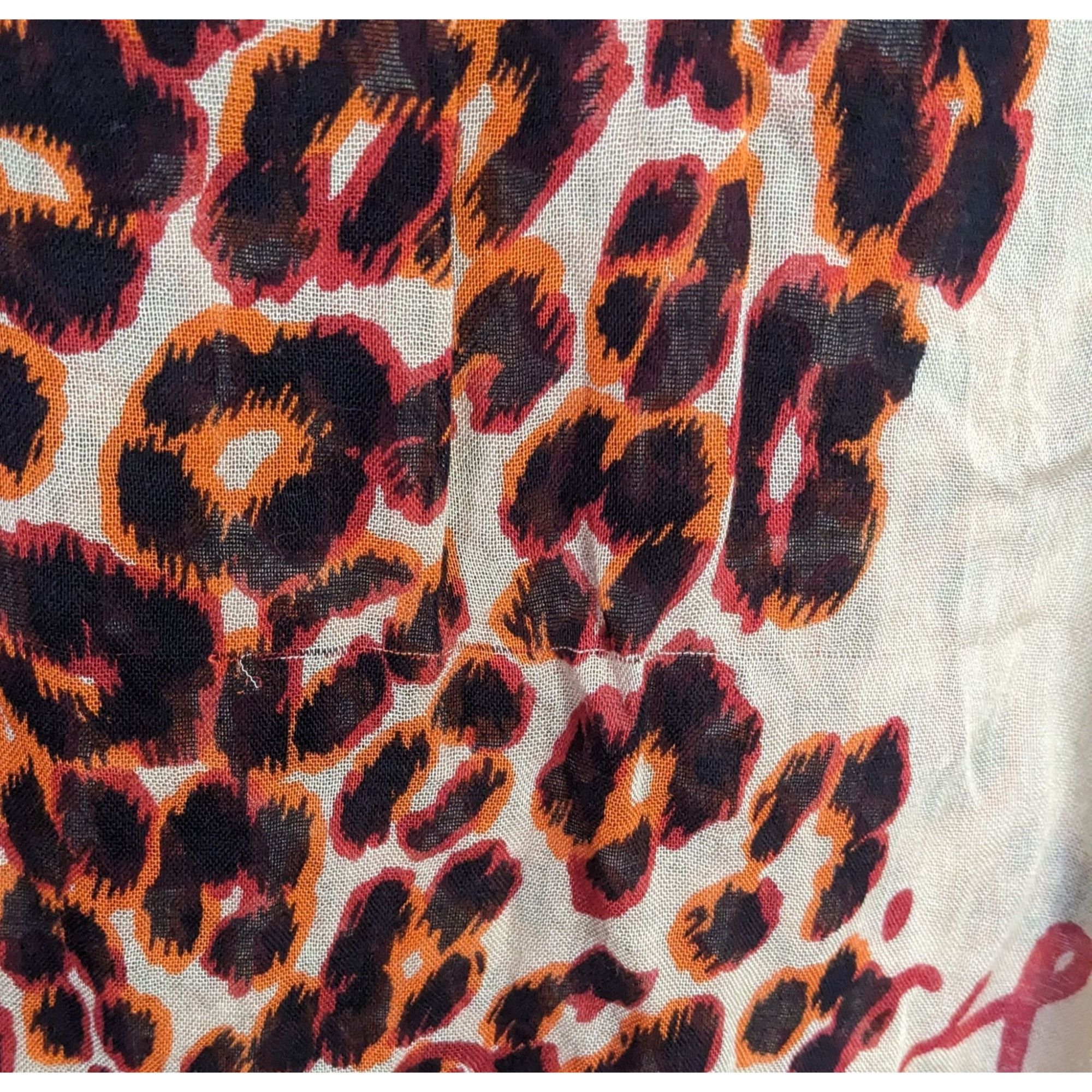 Juicy Couture Juicy Couture Leopard Print Lightweight Scarf 33x79 Inches B Size ONE SIZE - 6 Thumbnail