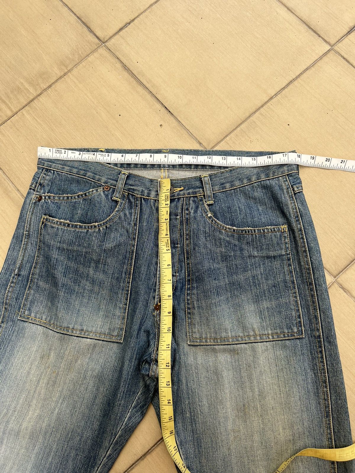 Sandinista MFG VTG 2005 Sandinista Japan Dirty Mud Denim Fatigue Jeans Size US 34 / EU 50 - 3 Thumbnail