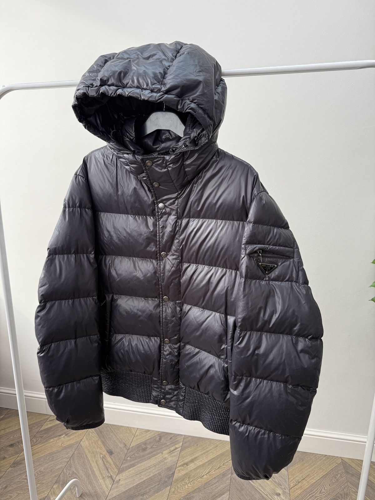 Prada Vintage Prada Milano 2013 Nylon Elderdown Puffer Jacket Size US L / EU 52-54 / 3 - 3 Thumbnail