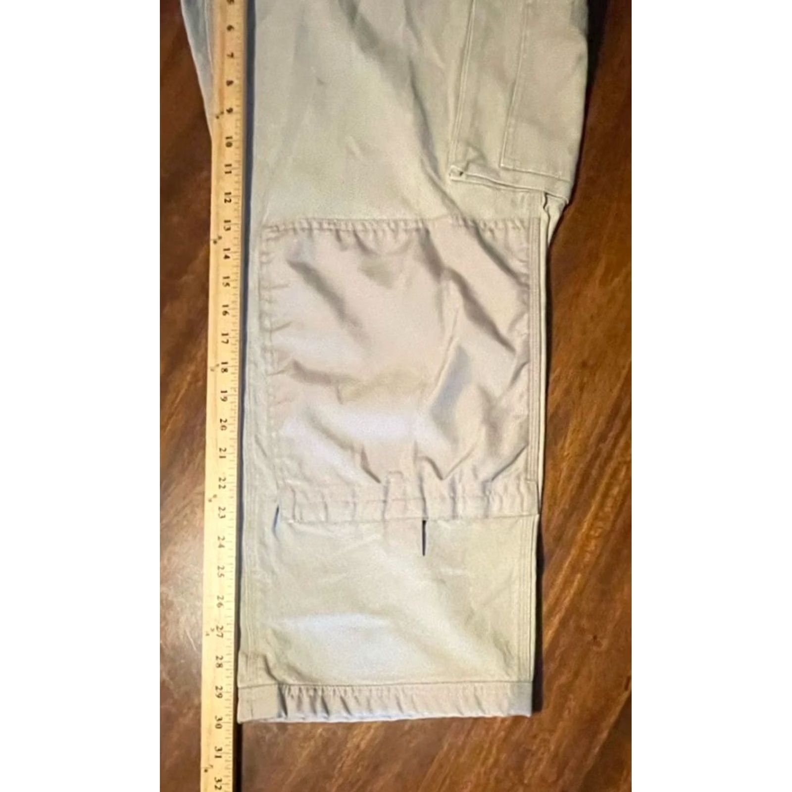 Duluth Trading Company Duluth Fire Hose Double Knee Cargo Pants Men 42x30 Beige Canvas 5-Pocket Relaxed Straight Crew Pants Size US 42 / EU 58 - 6 Thumbnail