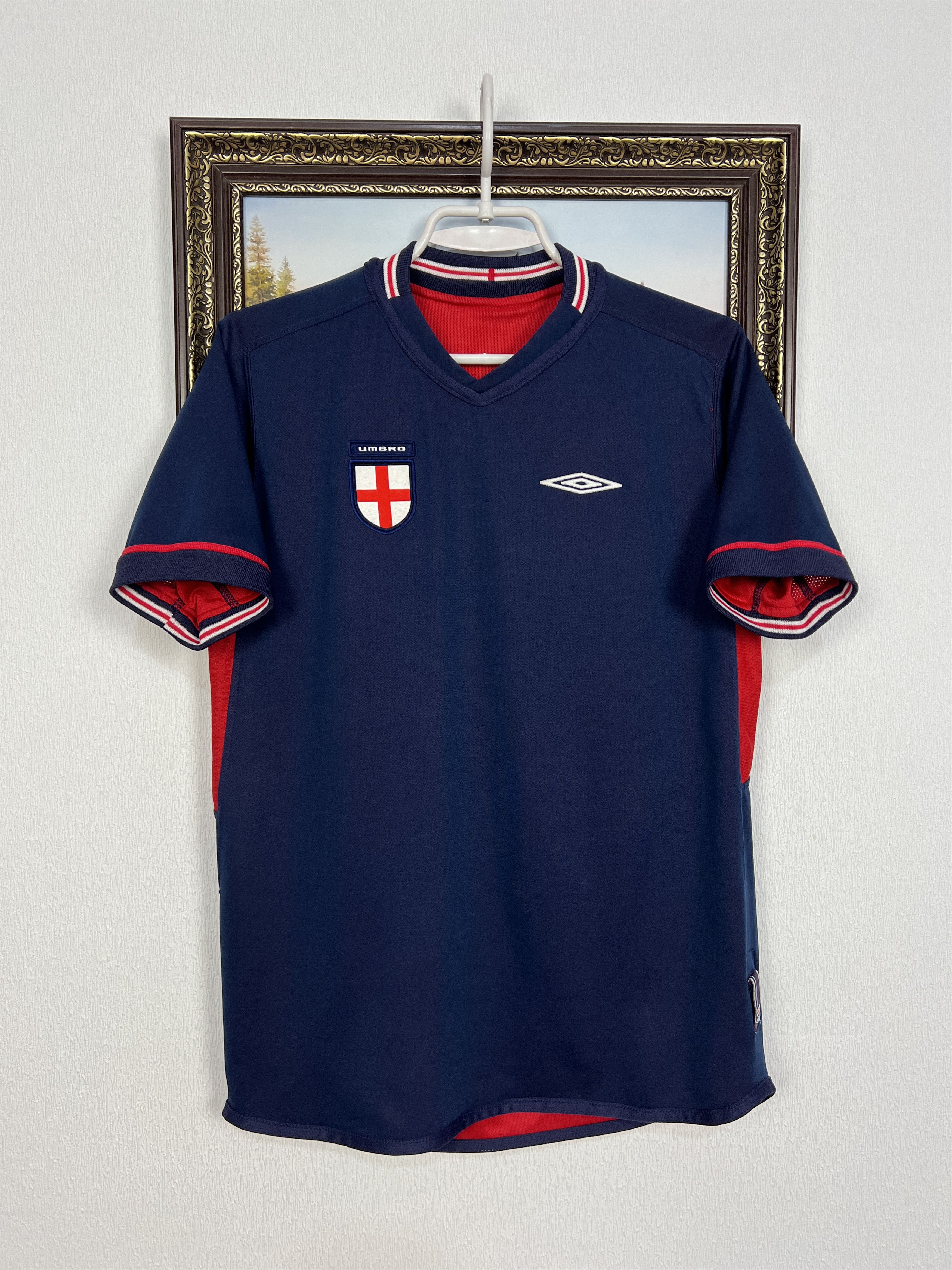 Umbro England Away football shirt Soccer Reversible Jersey Trikot Size US S / EU 44-46 / 1 - 7 Thumbnail