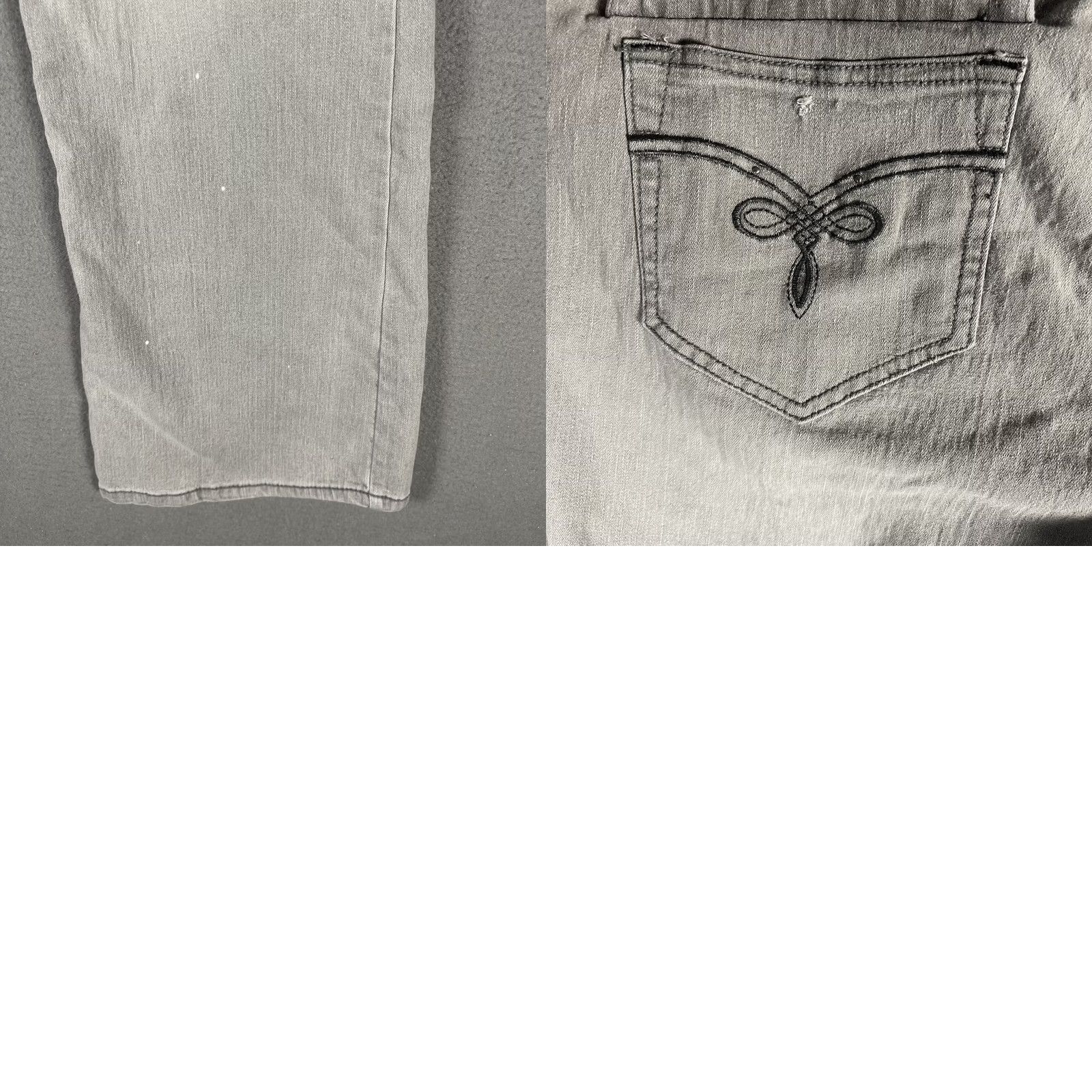 Jordache Jordache Jeans Womens 14 Gray Bootcut Stretch Embroidered Pocket Casual Pants Size 36" / US 14 / IT 50 - 9 Thumbnail