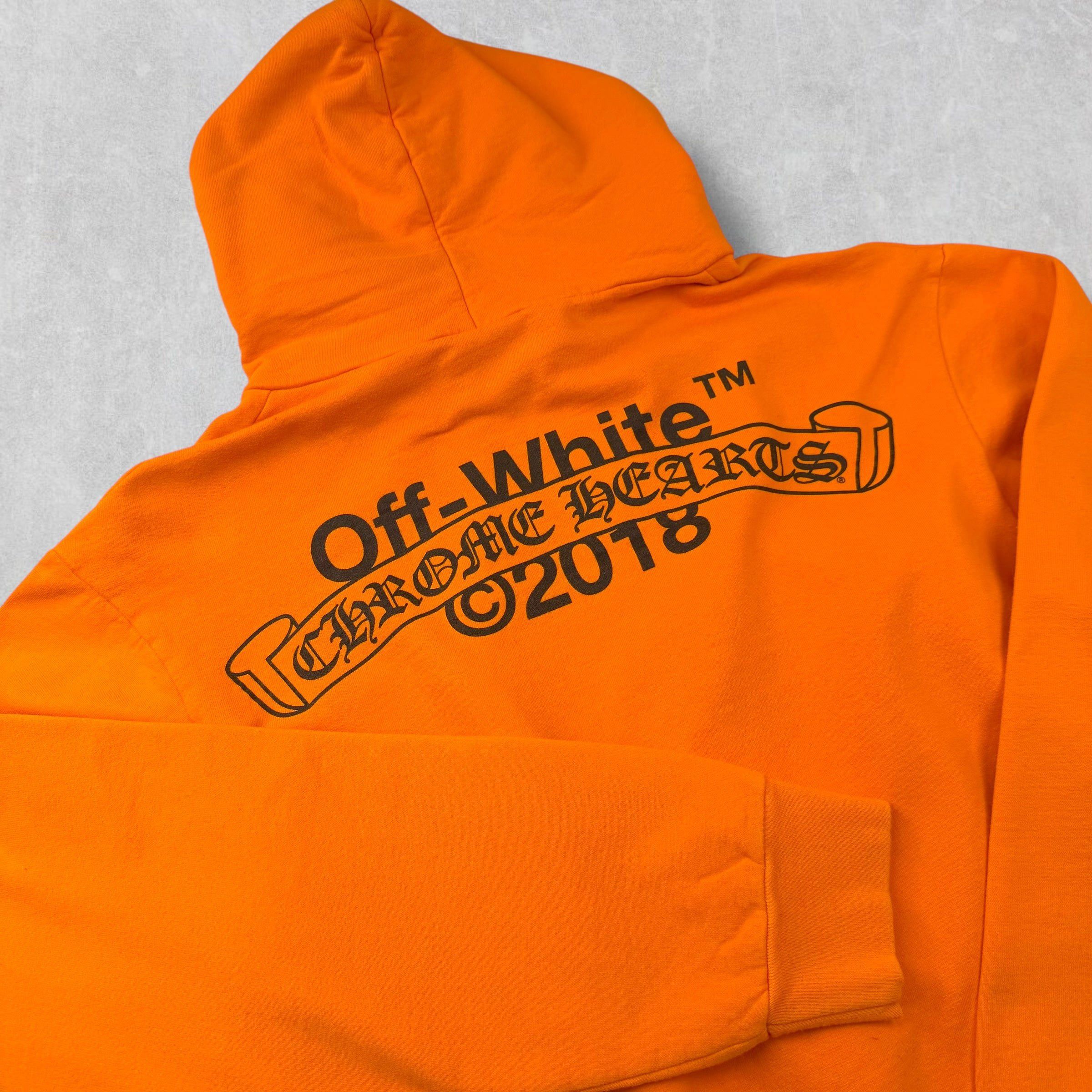 Chrome Hearts Chrome Hearts Off-White Scroll Orange Hoodie XL Size US XL / EU 56 / 4 - 3 Thumbnail