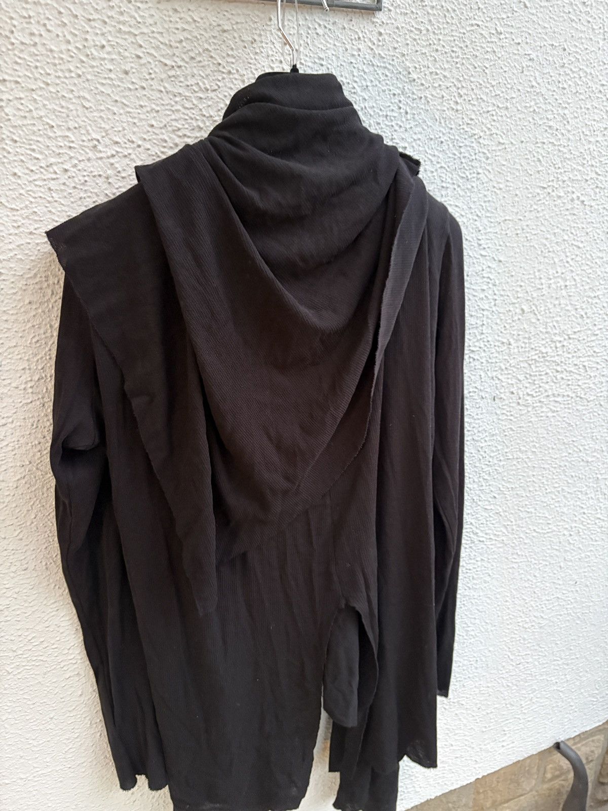 Julius Julius 7 Black Cotton Rib Cardigan Size US XL / EU 56 / 4 - 5 Thumbnail