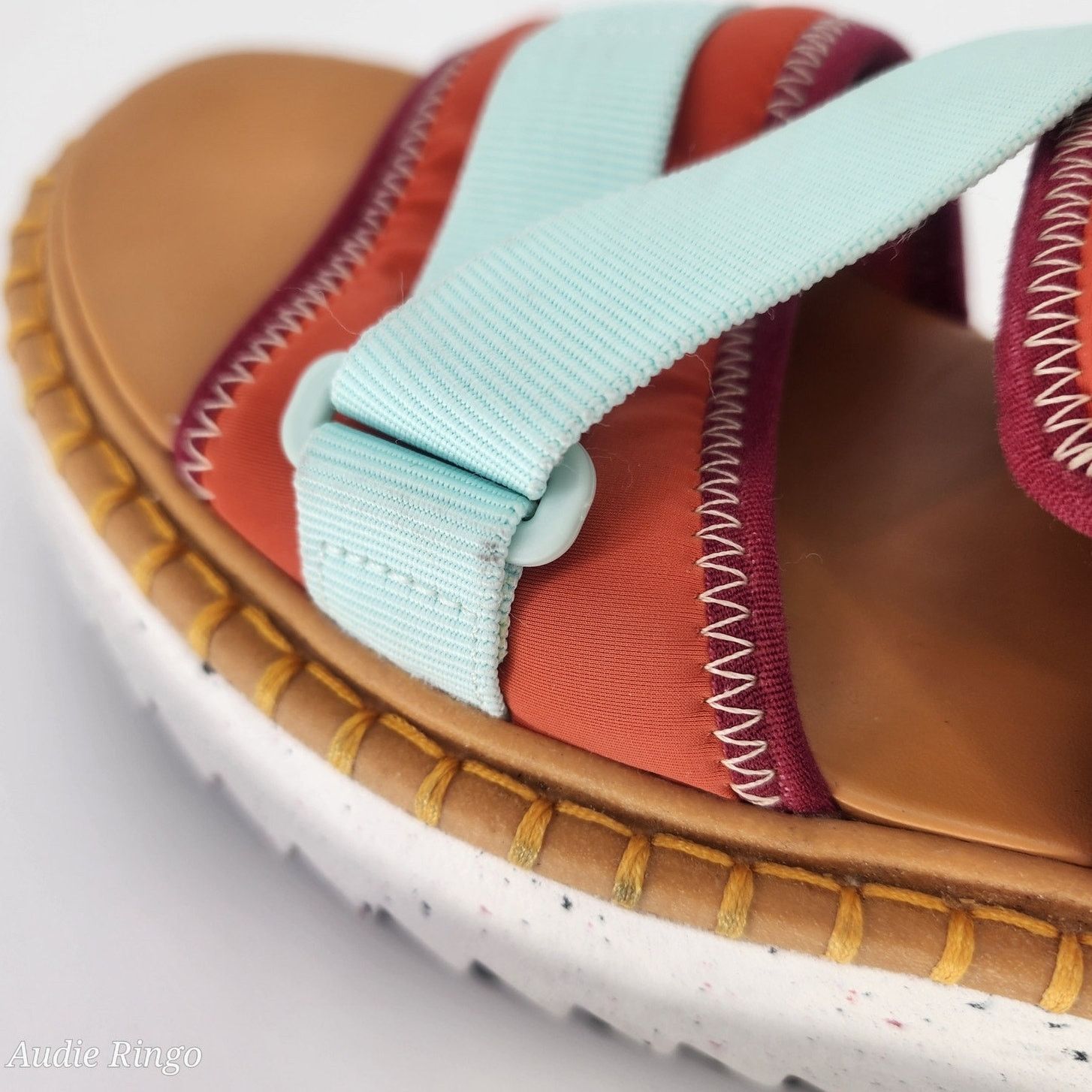 Chloe Chloé Lilli Multi-Strap Platform Sandals Orange/Teal EU 38 Size US 8 / IT 38 - 20 Thumbnail