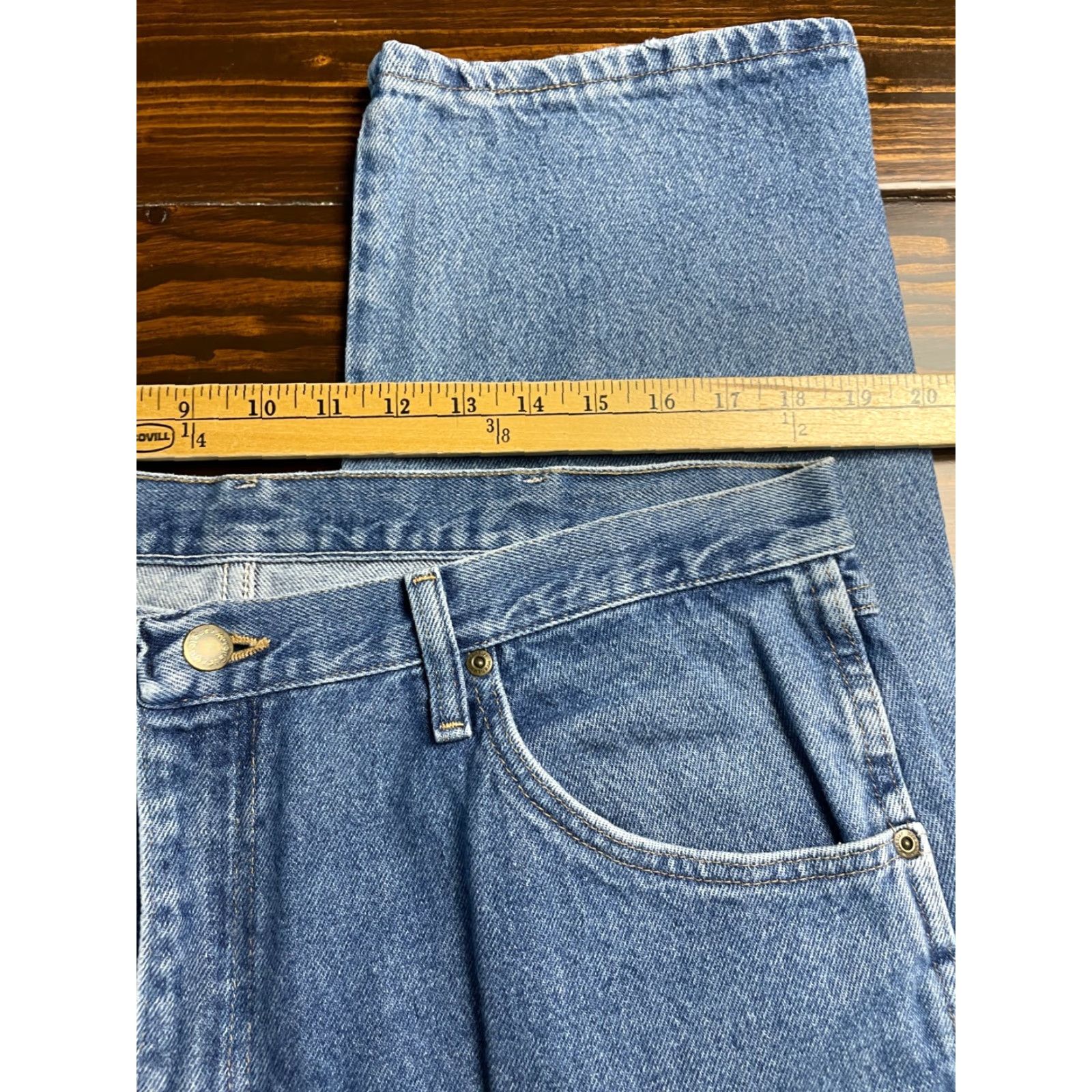 Wrangler Wrangler Jeans Men's 38x30 Blue Denim Straight Regular Pockets Size US 38 / EU 54 - 7 Thumbnail