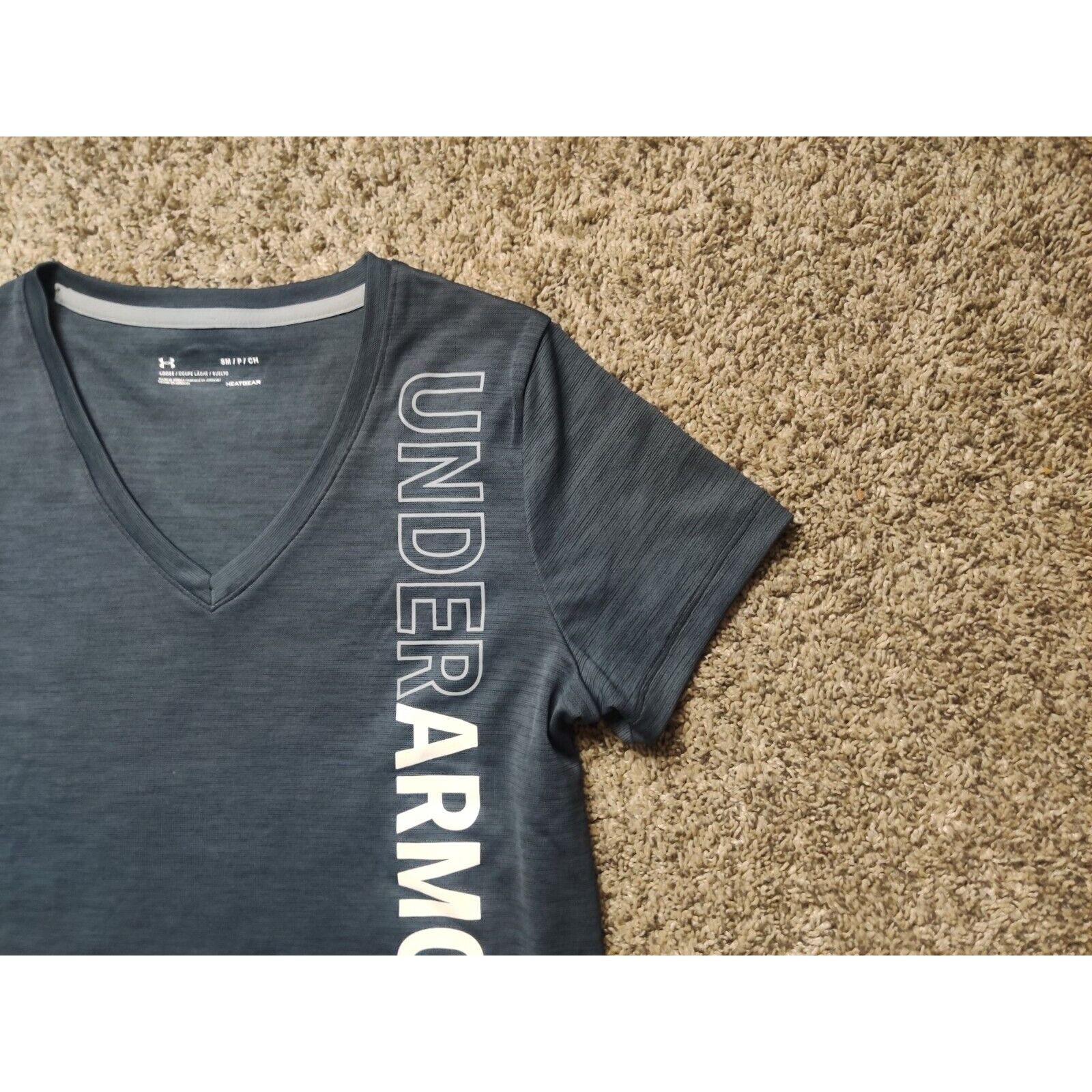 Under Armour Under Armour Shirt Adult Womens Small Gray V-Neck Size S / US 4 / IT 40 - 4 Thumbnail