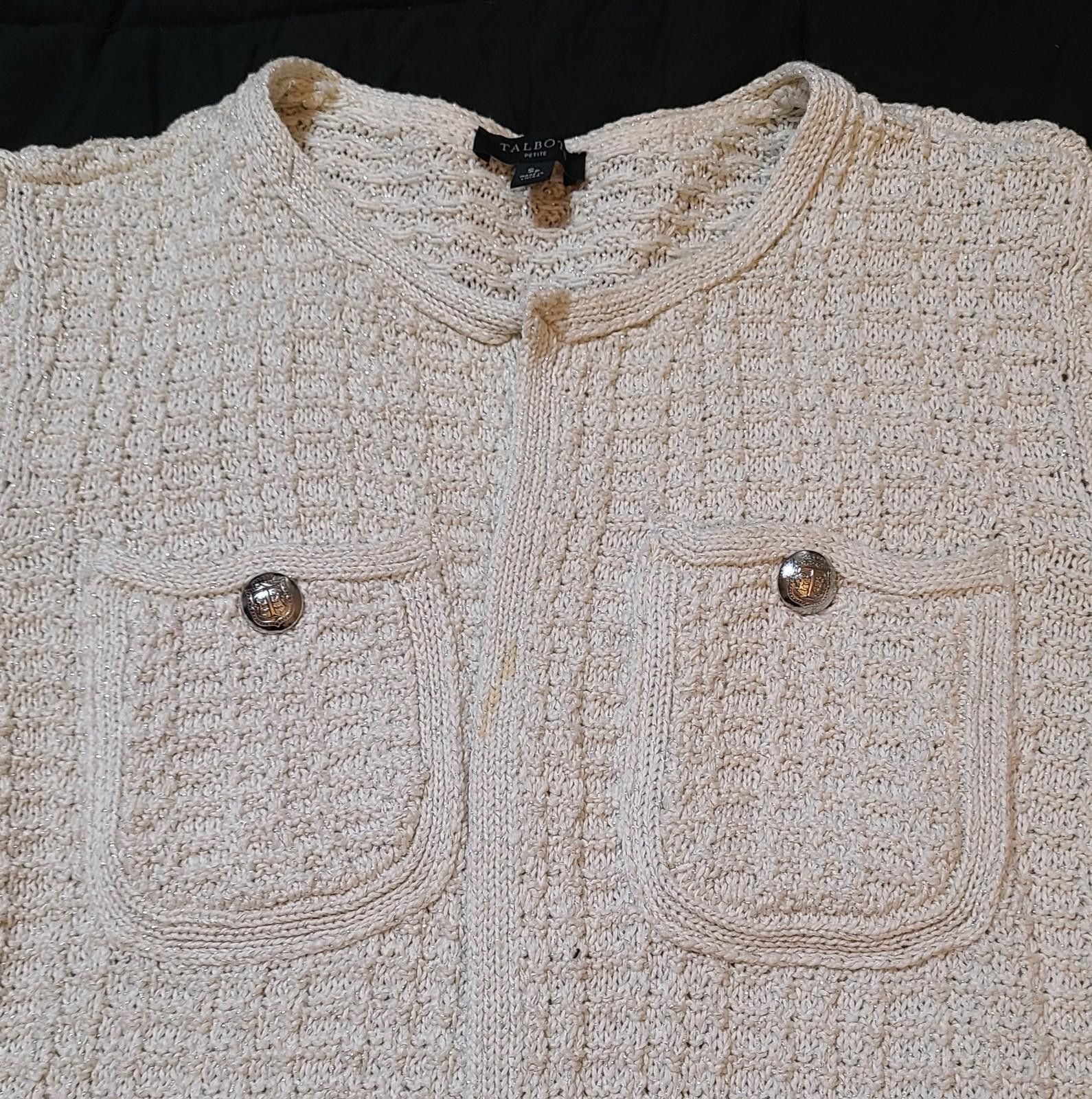Designer Talbots Textured Knit Coatigan Women's Size SP Oversized Size M / US 6-8 / IT 42-44 - 8 Thumbnail