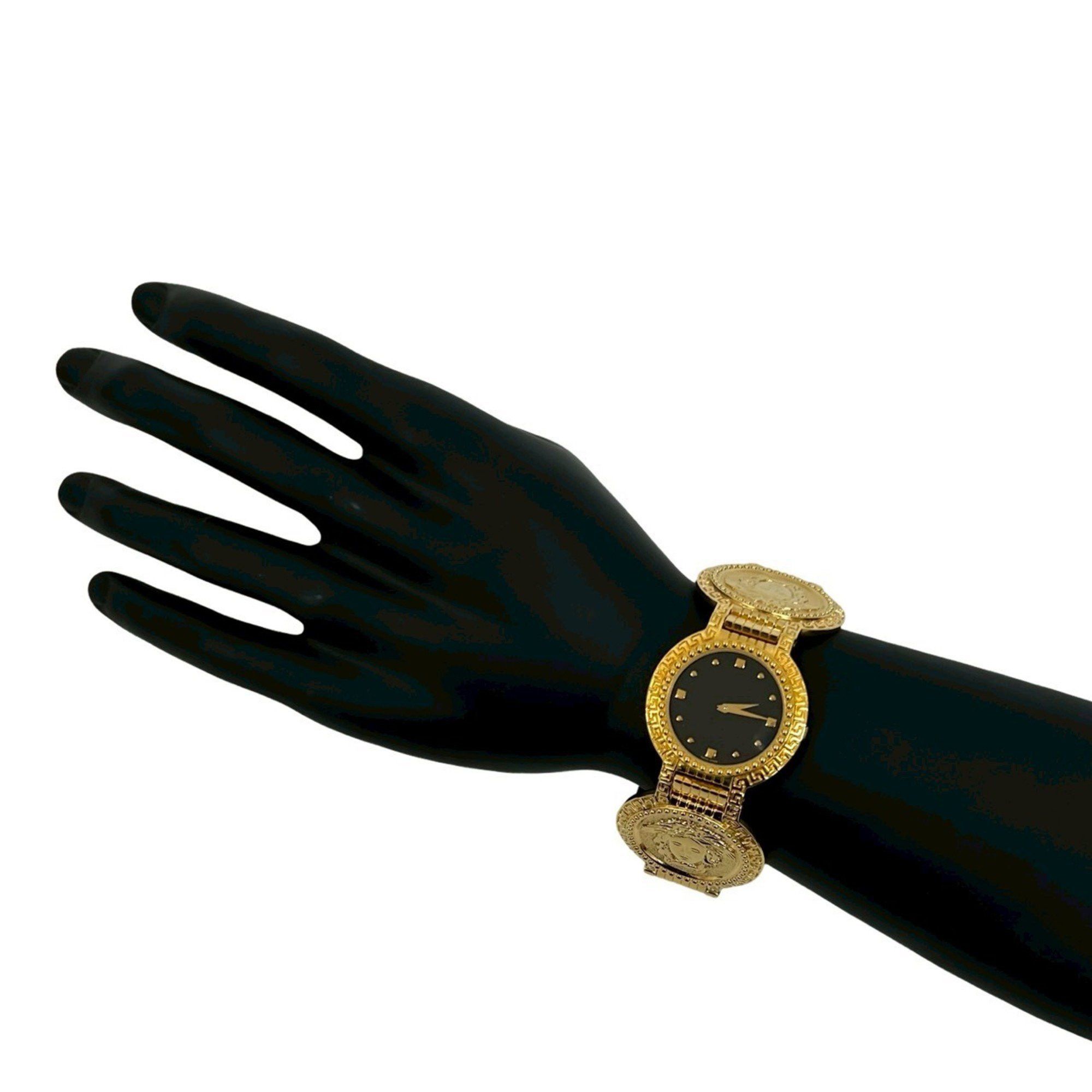 Versace Greca Gold Two Tone Watch Women’s VEVH Versace Greca Chic Ladies Quartz Watch, Gold Dial, Stainless  main image 4