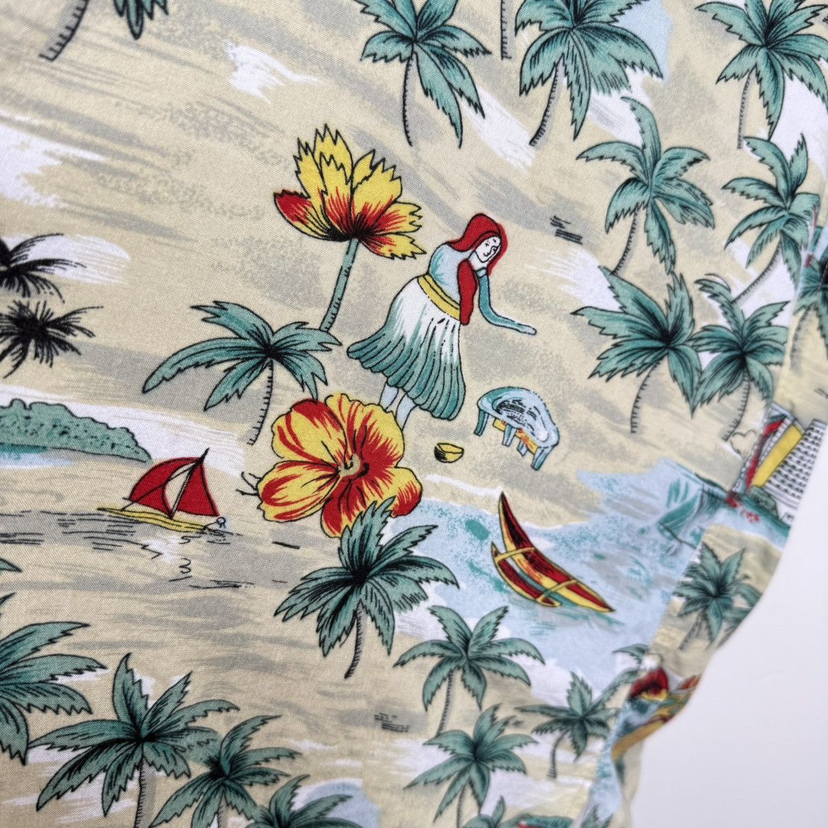 Other Vintage 90s Hawaiian Button Up Shirt Men’s XL Hula Tiki Size US XL / EU 56 / 4 - 5 Thumbnail