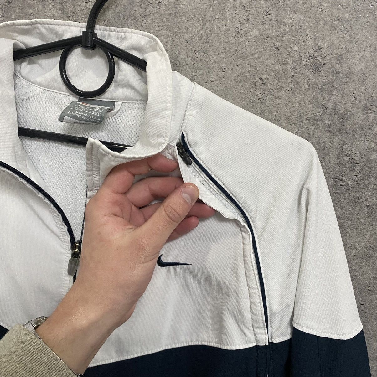 Nike Vintage Y2K Nike Track Jacket Nylon Top Striped Swoosh Size US M / EU 48-50 / 2 - 7 Thumbnail