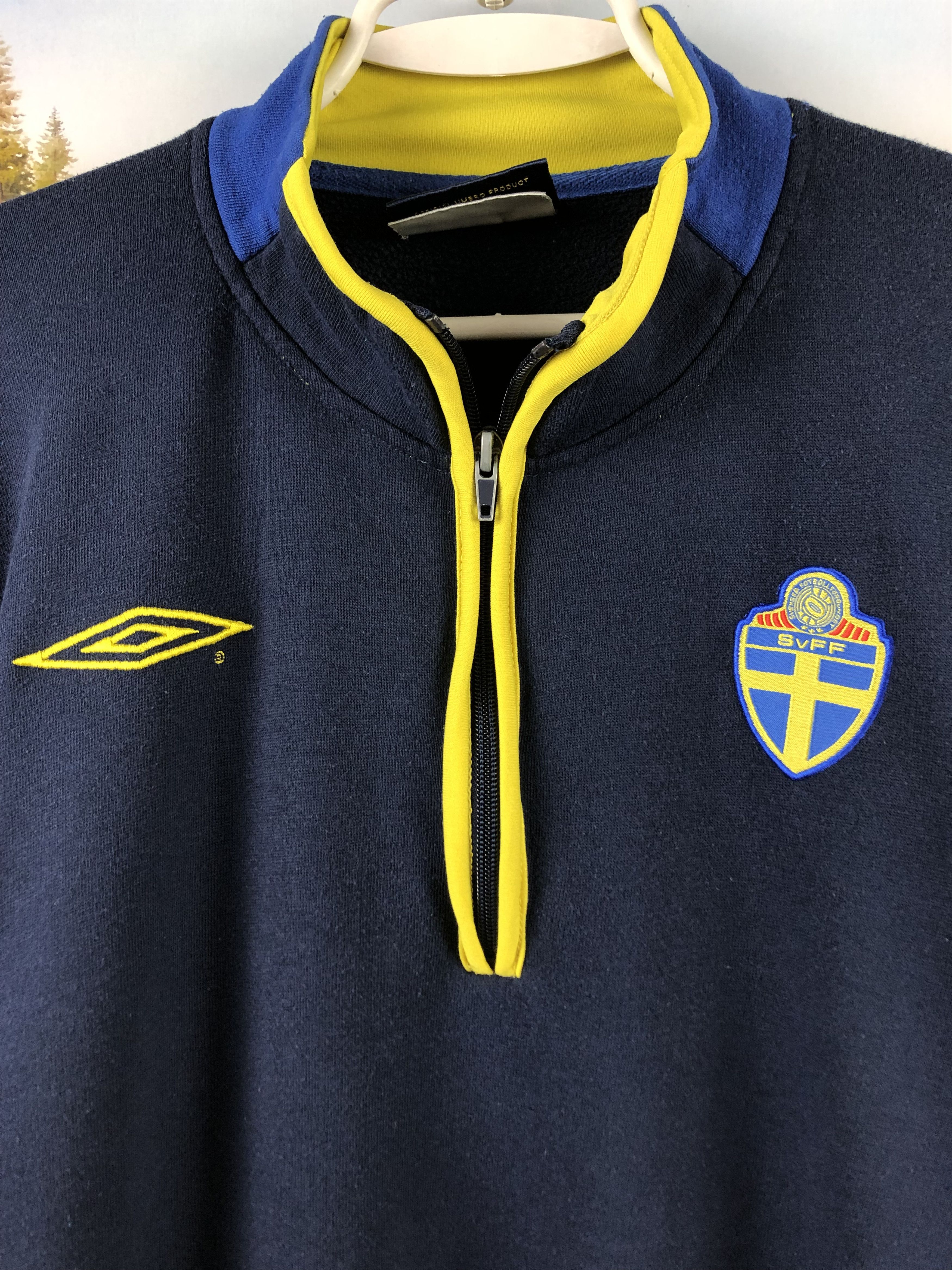 Umbro Vintage Umbro Sweden Football Sweatshirt Jacket Soccer Track Size US XXL / EU 58 / 5 - 5 Thumbnail