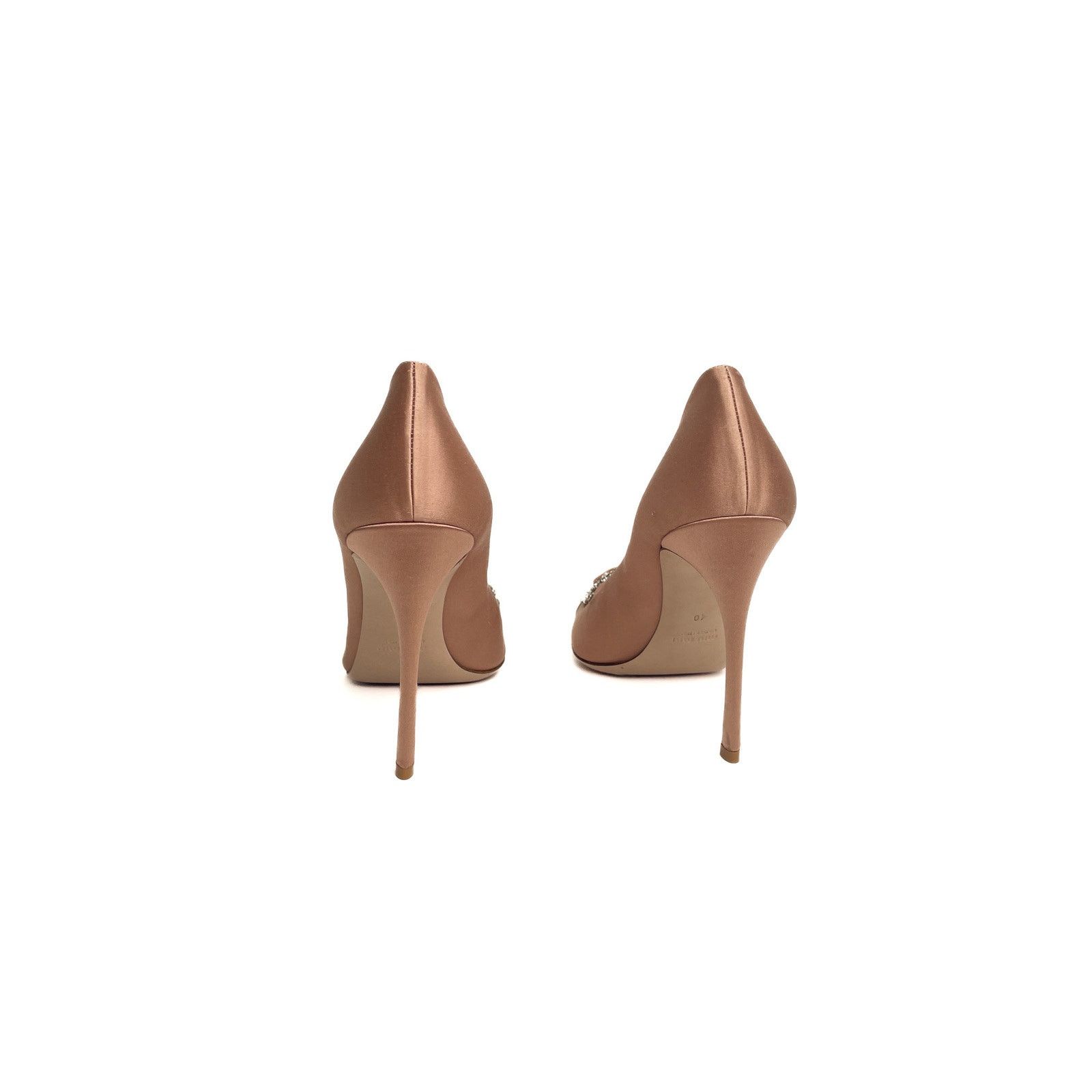 Miu Miu Satin Pink Pumps with Crystals Size US 9.5 / IT 39.5 - 4 Thumbnail