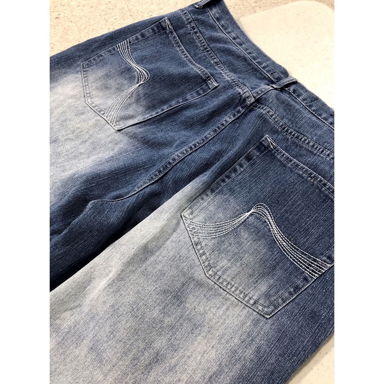 Vintage Five Elements Mens Blue Jeans Shorts Size 44 inseam 20” Adjustable Tie Hem Skate Size US 44 / EU 60 - 3 Thumbnail