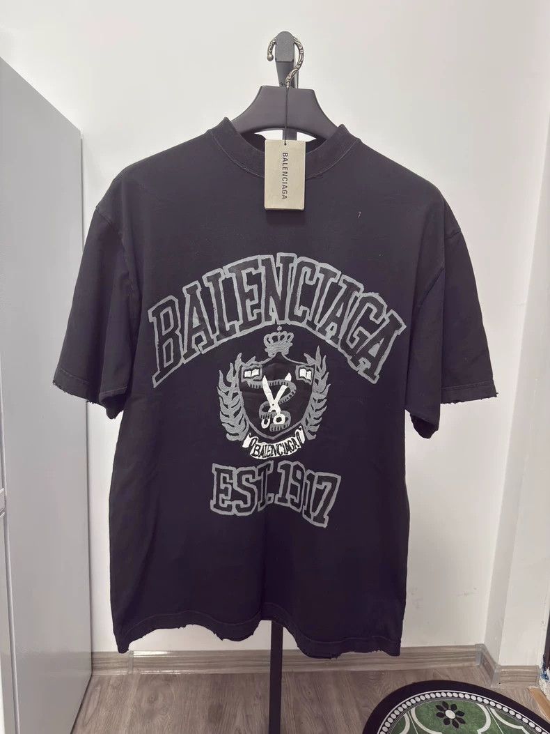 Balenciaga Balenciaga Distressed Scissors Short Sleeve - dmc Size US XS / EU 42 / 0 - 1 Thumbnail