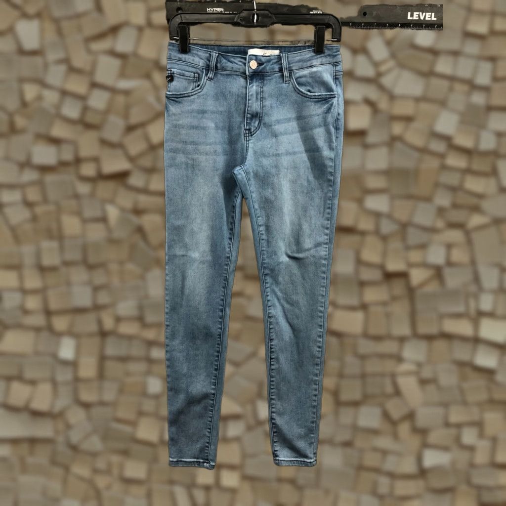 Vintage KanCan Jeans Skinny Juniors Womens Size 9 Medium Blue Wash Denim 5-Pocket Regular Rise Size 30" / US 8 / IT 44 - 1 Thumbnail
