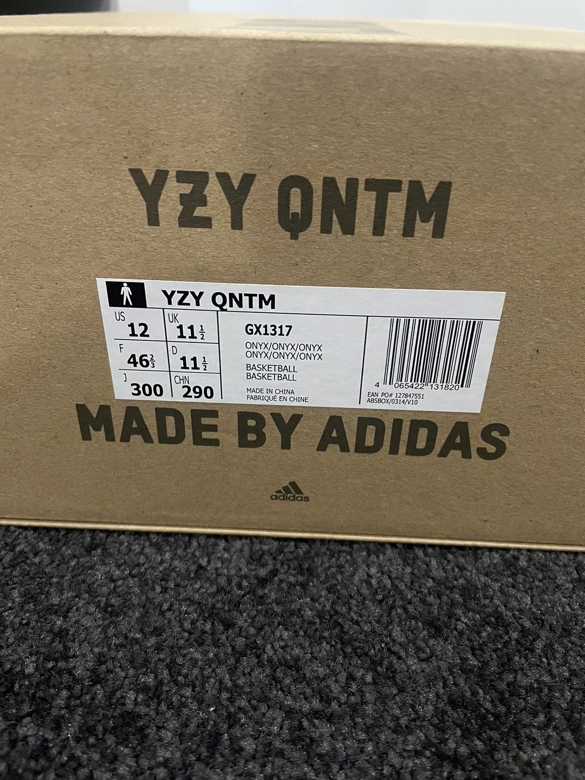 Adidas × Kanye West × Yeezy Adidas Yeezy QNTM Quantum Onyx Size US 12 Kanye West Size US 12 / EU 45 - 5 Thumbnail