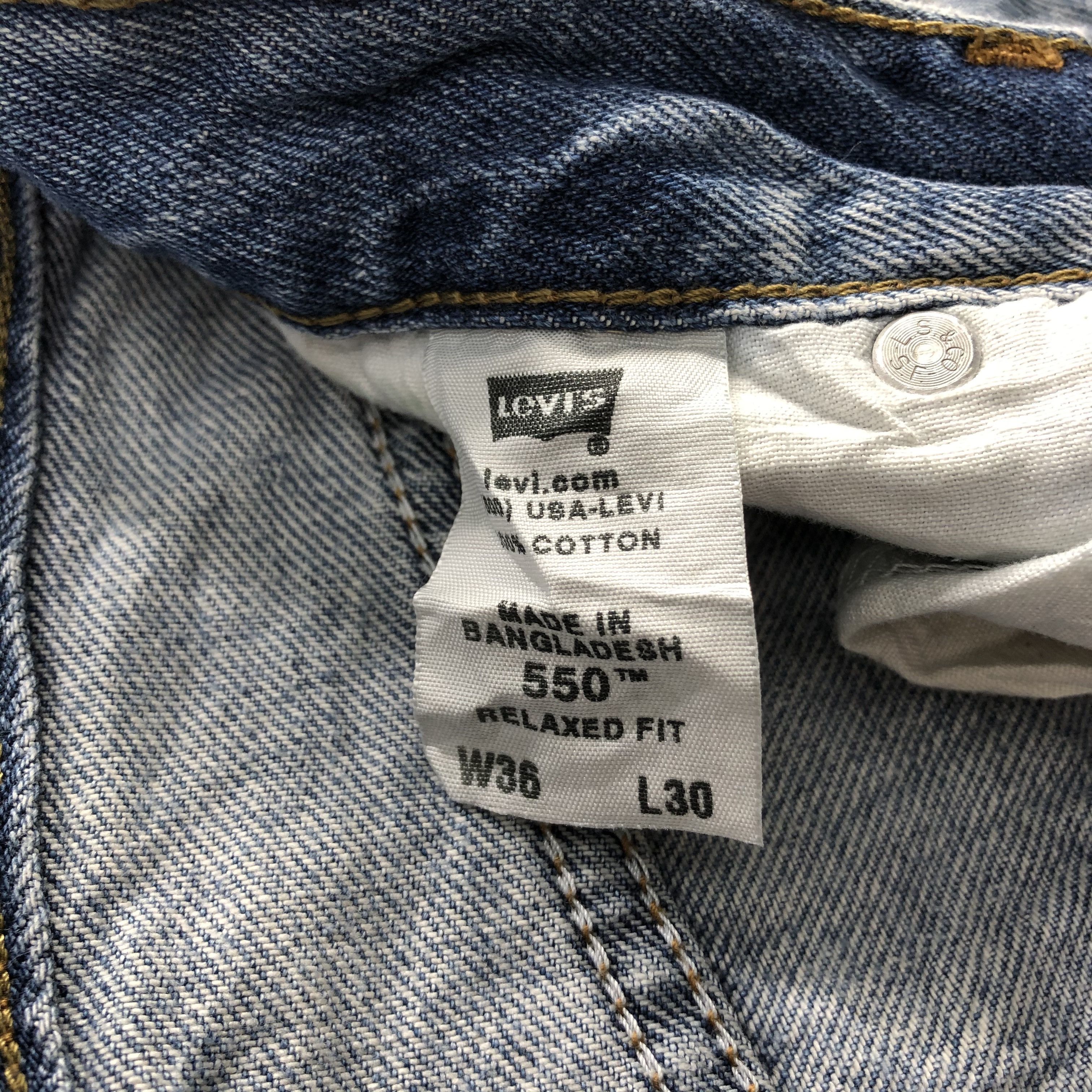 Levi's Vintage Levis 550 Jeans Relaxed Fit Denim KJ1128 Size US 36 / EU 52 - 15 Thumbnail